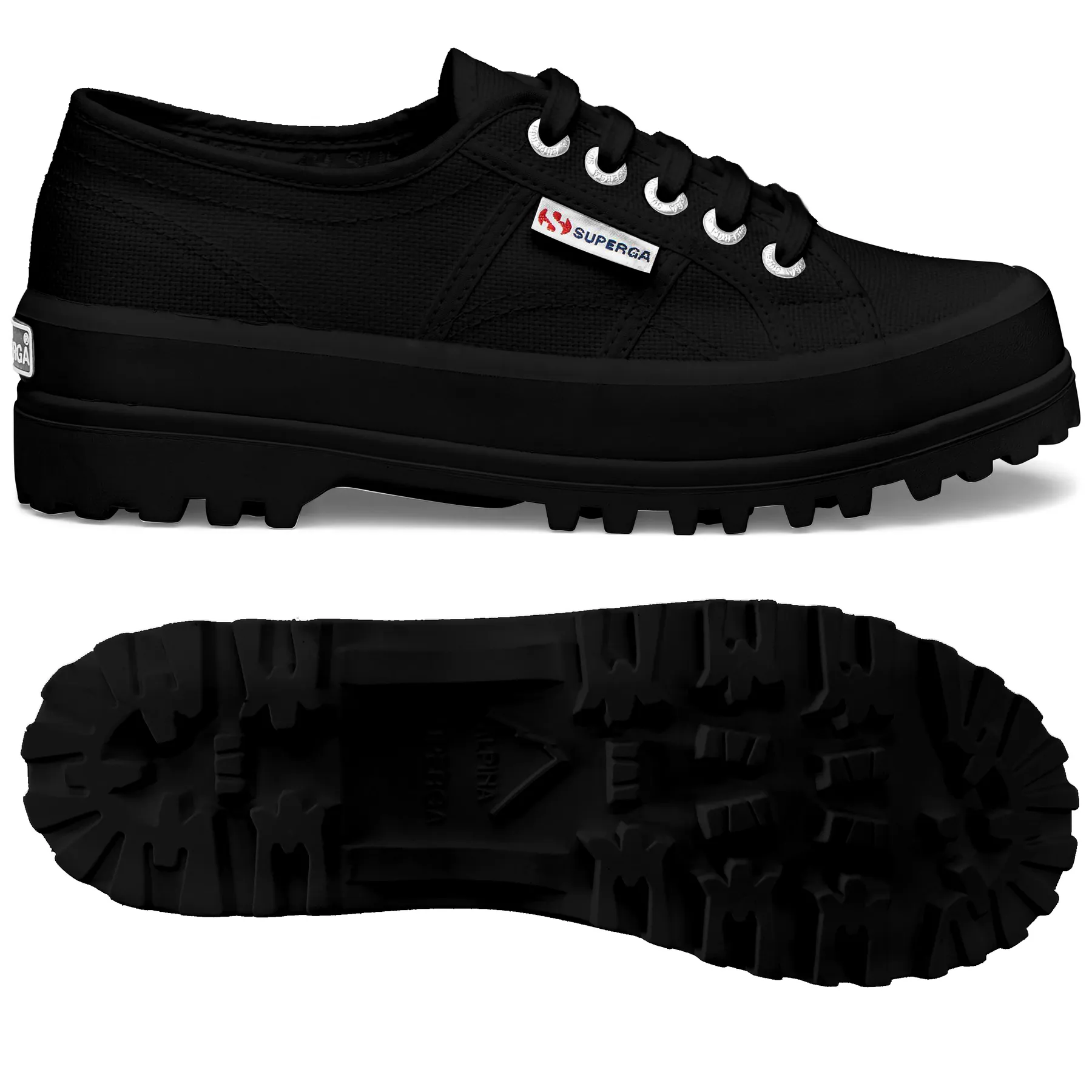 Siyah 2555 Alpina Unisex Siyah Bileksiz Sneaker