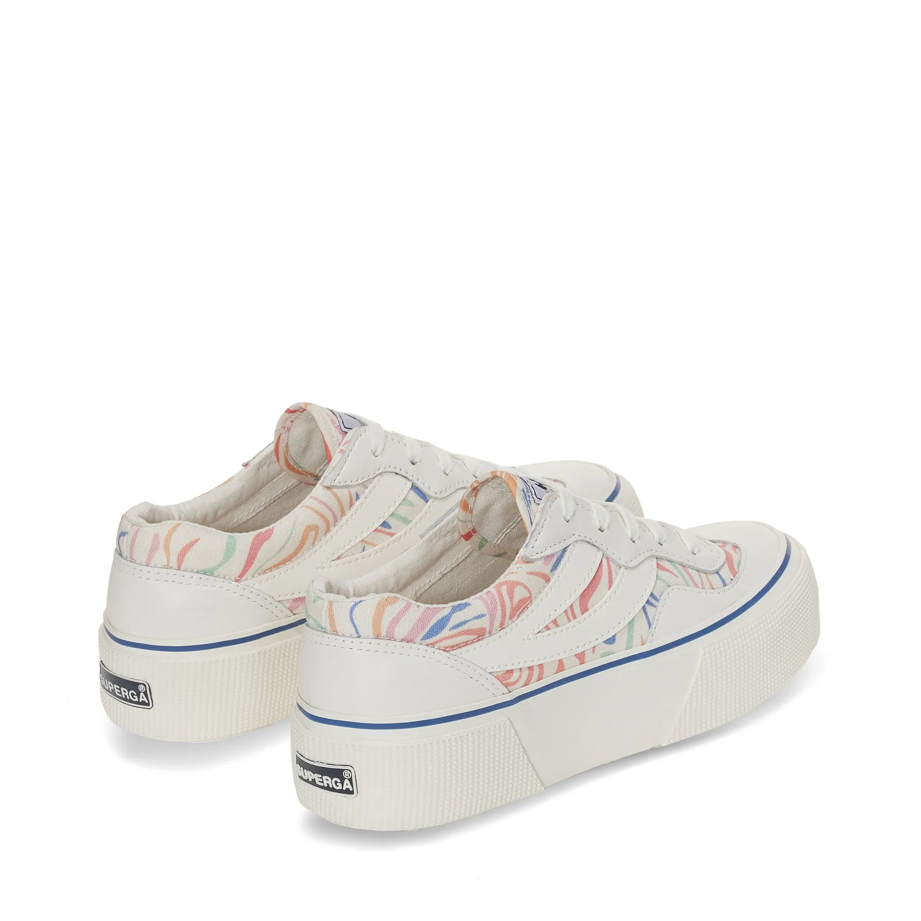 Beyaz 3041 Revolley Platform Zebra Print Kadın Beyaz Platform Sneaker