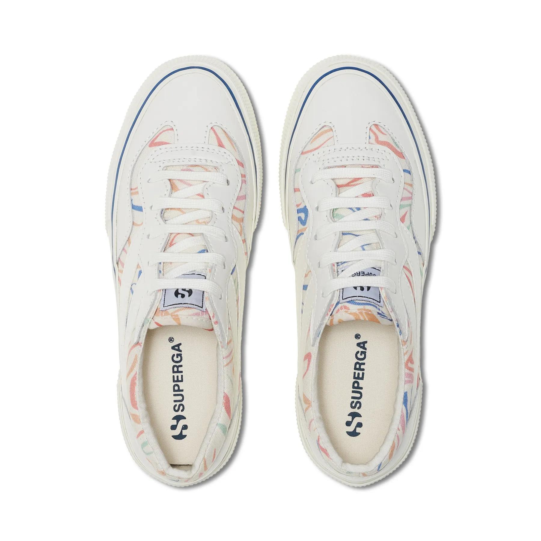 Beyaz 3041 Revolley Platform Zebra Print Kadın Beyaz Platform Sneaker