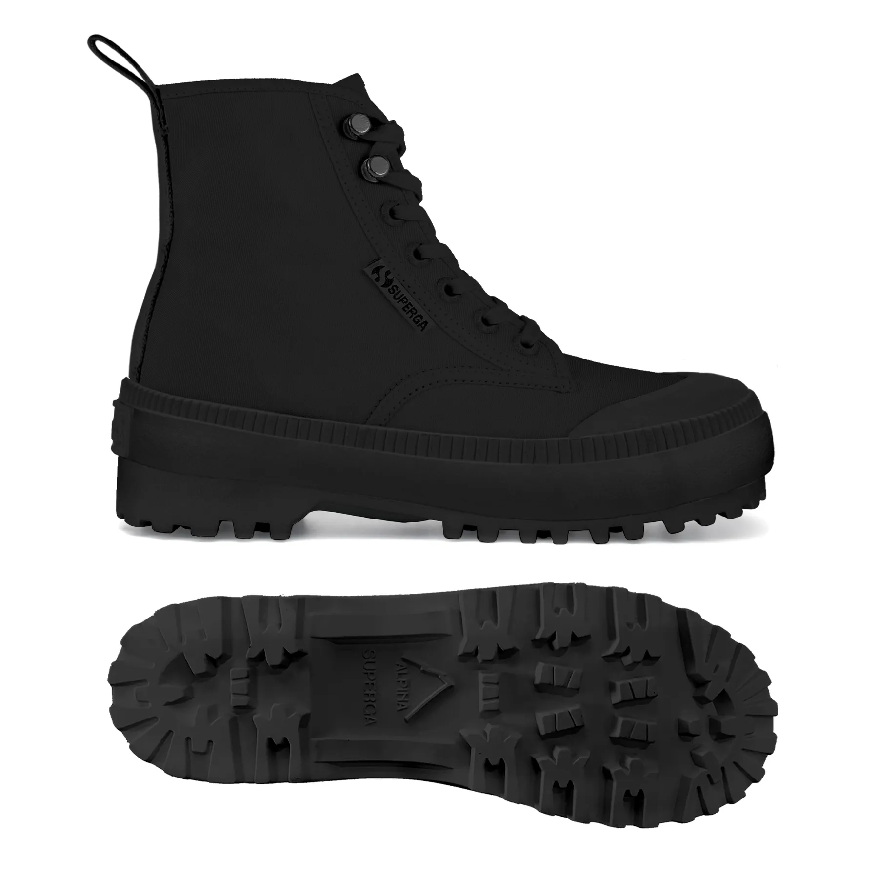 Siyah 2348 Alpina Trek Recycled Kadın Siyah Bilekli Sneaker