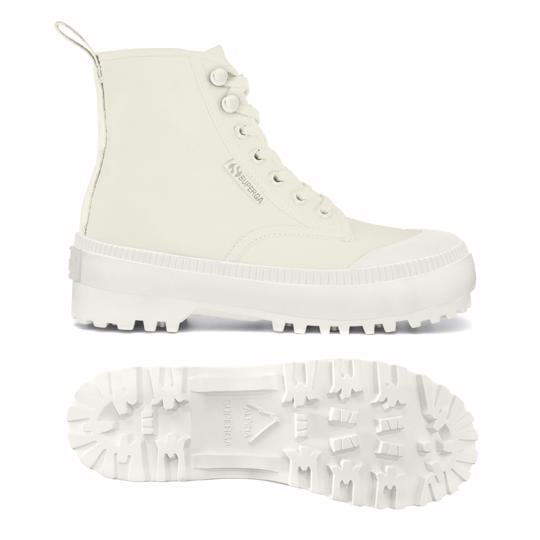 Bej 2348 Alpina Trek Recycled Kadın Bej Bilekli Sneaker - Superga®