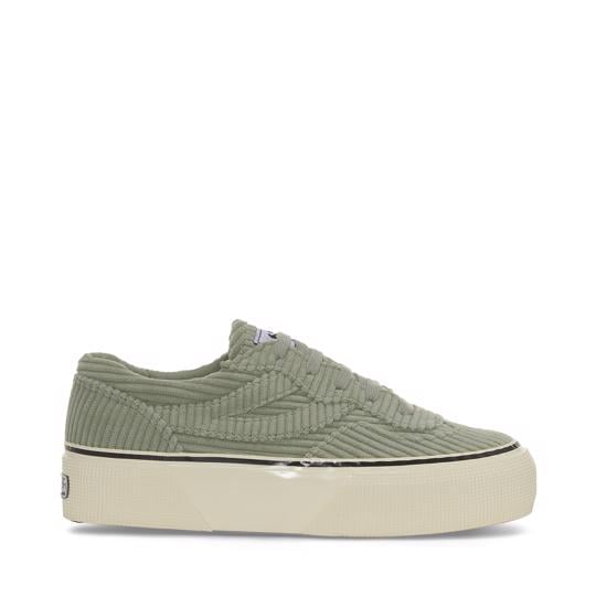 Gri 3041 Revolley Platform Corduroy Kadın Gri Platform Sneaker - Superga®