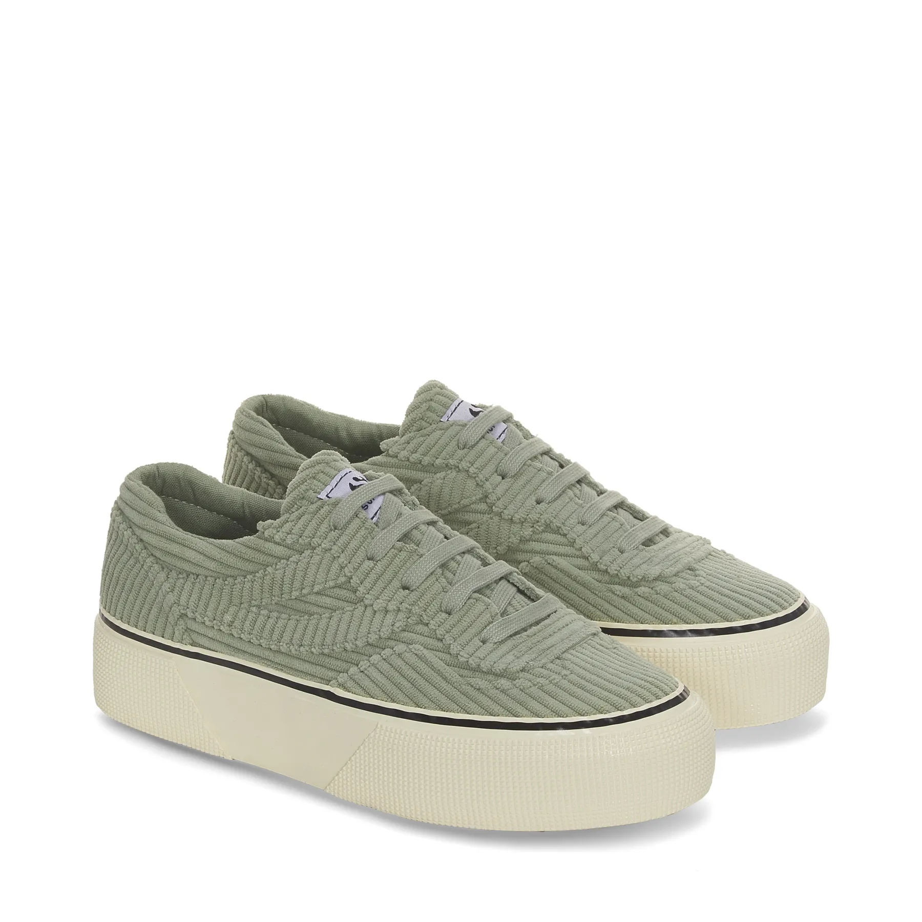 Gri 3041 Revolley Platform Corduroy Kadın Gri Platform Sneaker