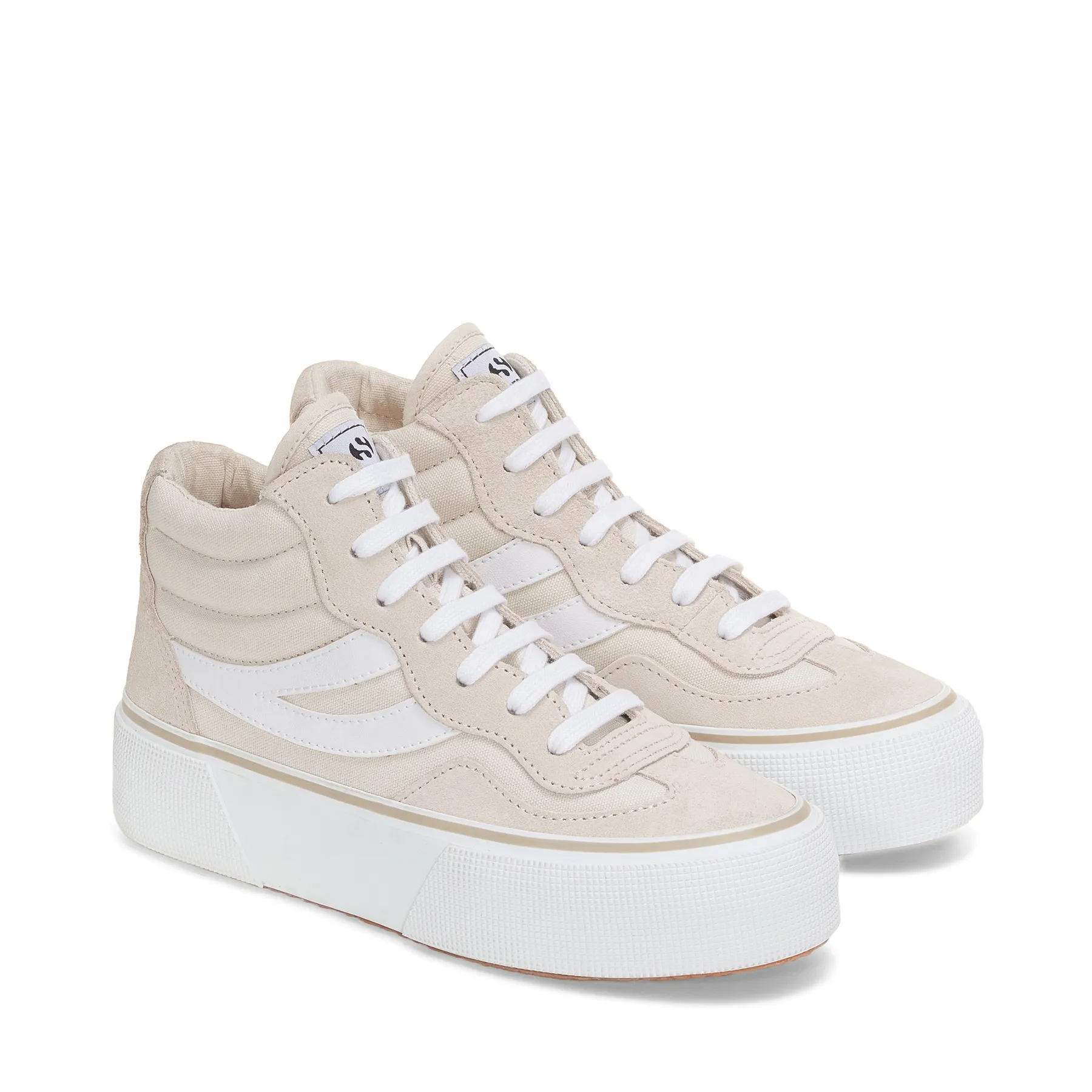 Bej 3141 Revolley Mid Platform Kadın Bej Platform Sneaker