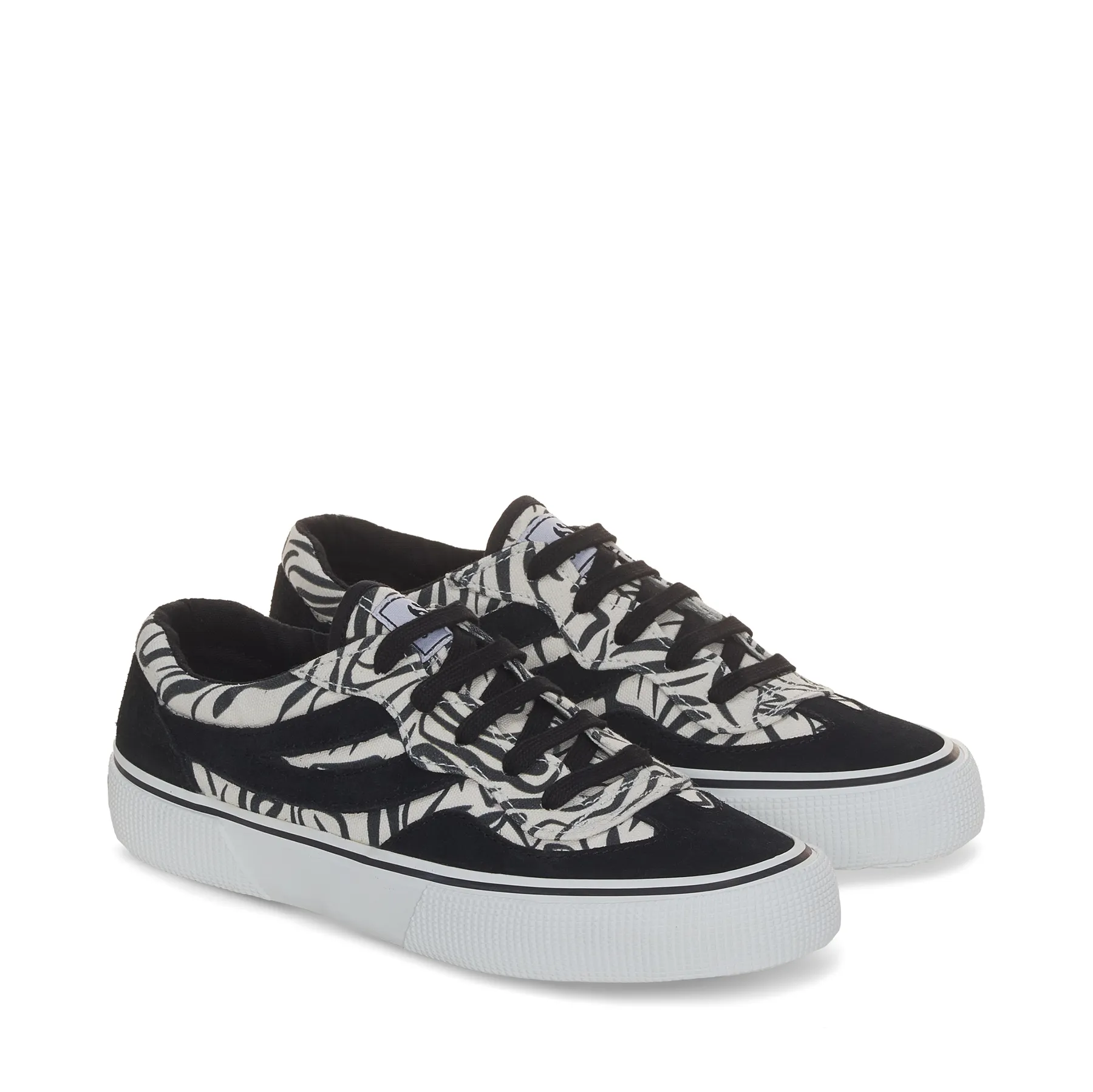 Siyah 2941 Revolley Zebra Print Unisex Siyah-Beyaz Sneaker