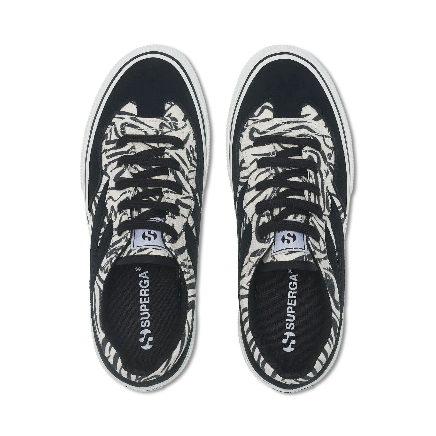 Siyah 2941 Revolley Zebra Print Unisex Siyah-Beyaz Sneaker