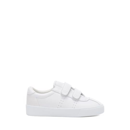 Beyaz 2843 Kids Club S Straps Vegan Faux  Leather Çocuk Unisex Beyaz Bileksiz Sneaker - Superga®