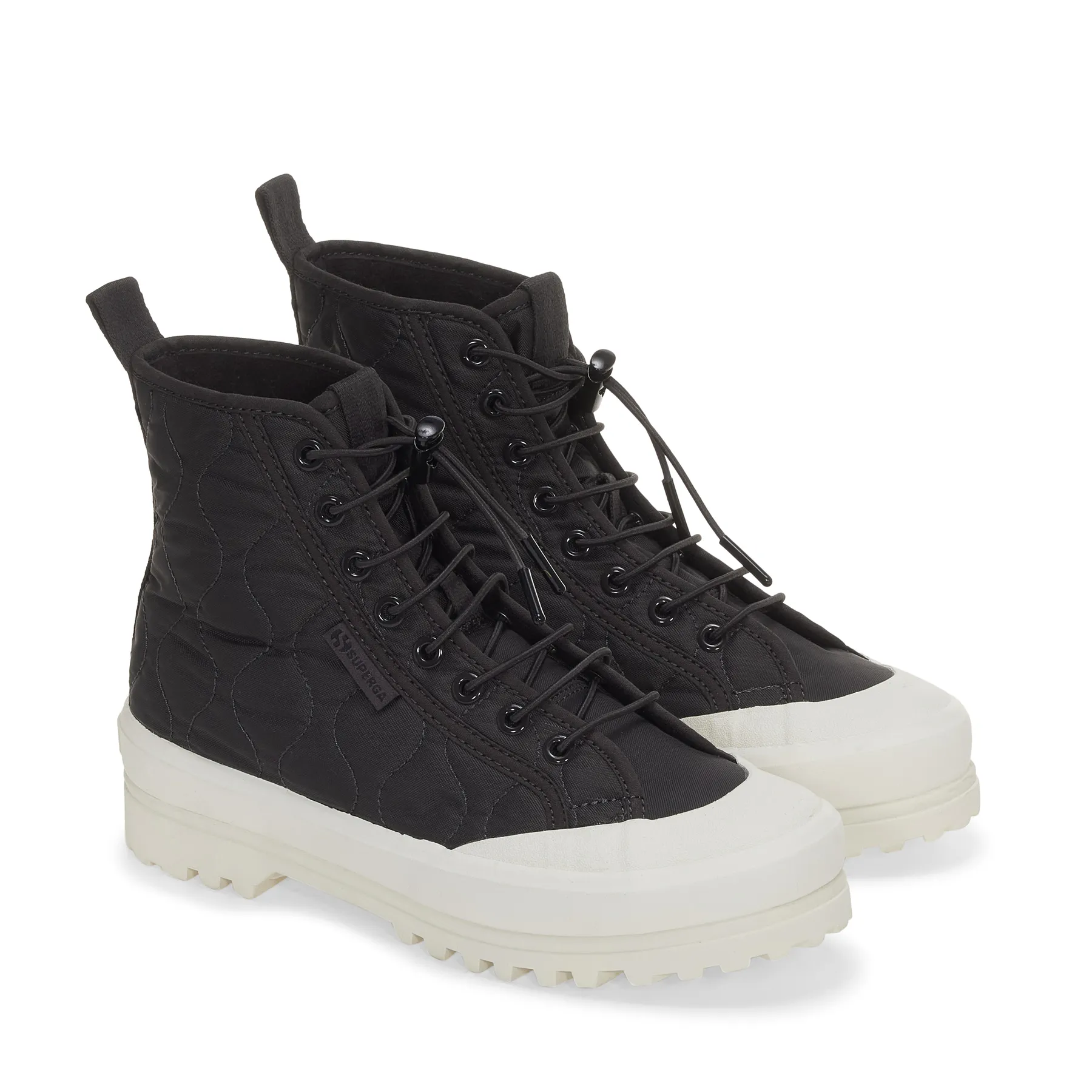 Gri 2644 Alpina Quilted Nylon Kadın Gri Bilekli Sneaker