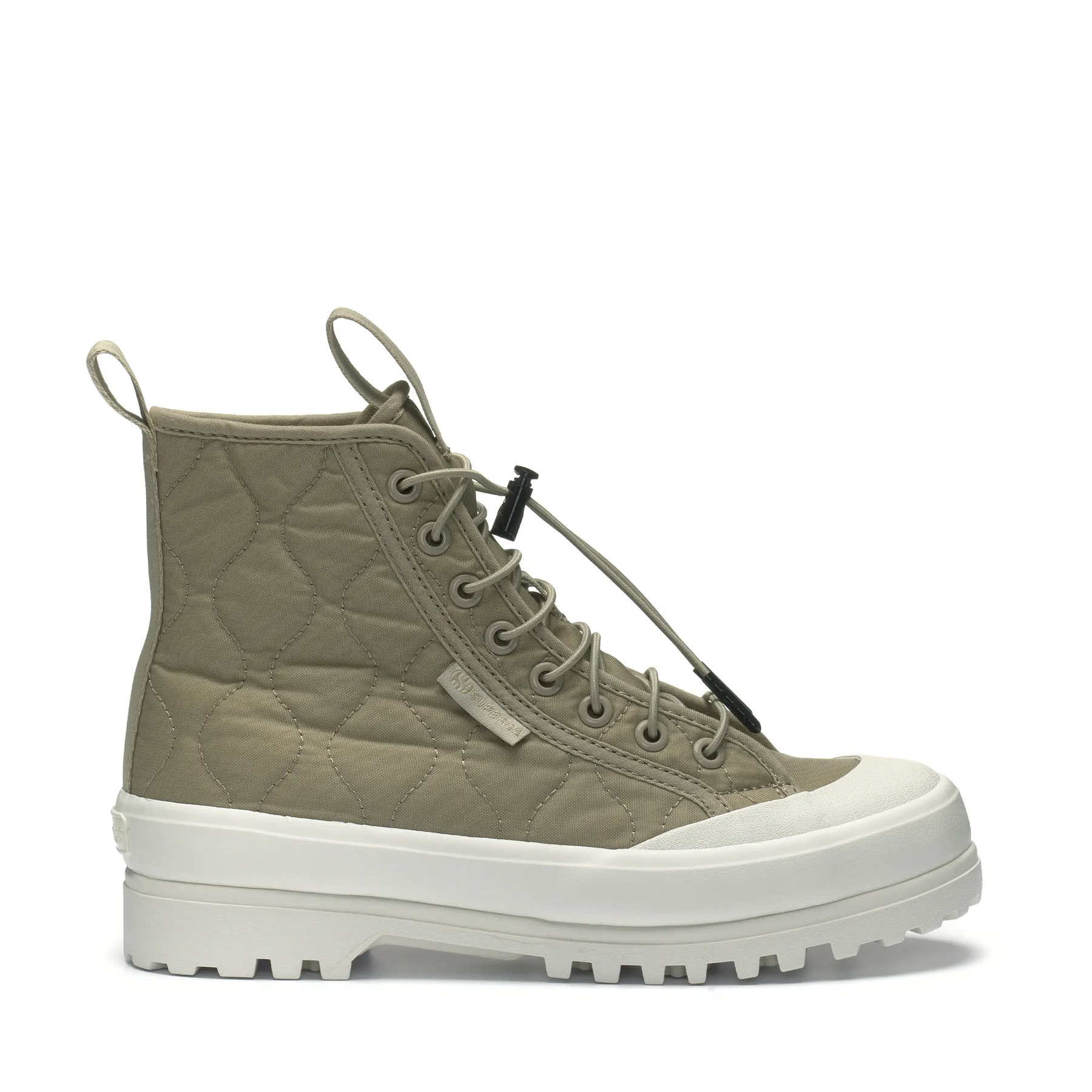 Yeşil 2644 Alpina Quilted Nylon Kadın Yeşil Bilekli Sneaker