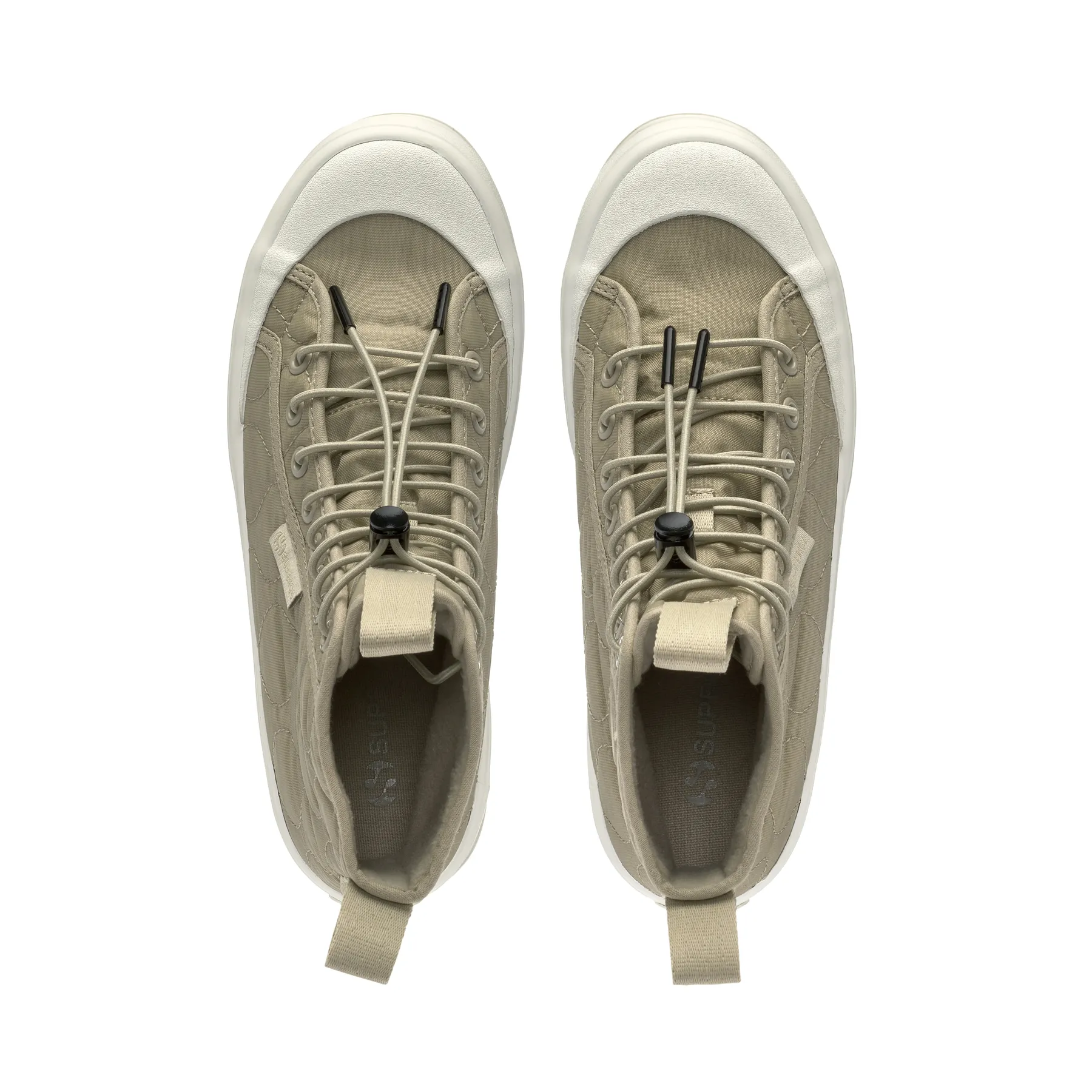 Yeşil 2644 Alpina Quilted Nylon Kadın Yeşil Bilekli Sneaker