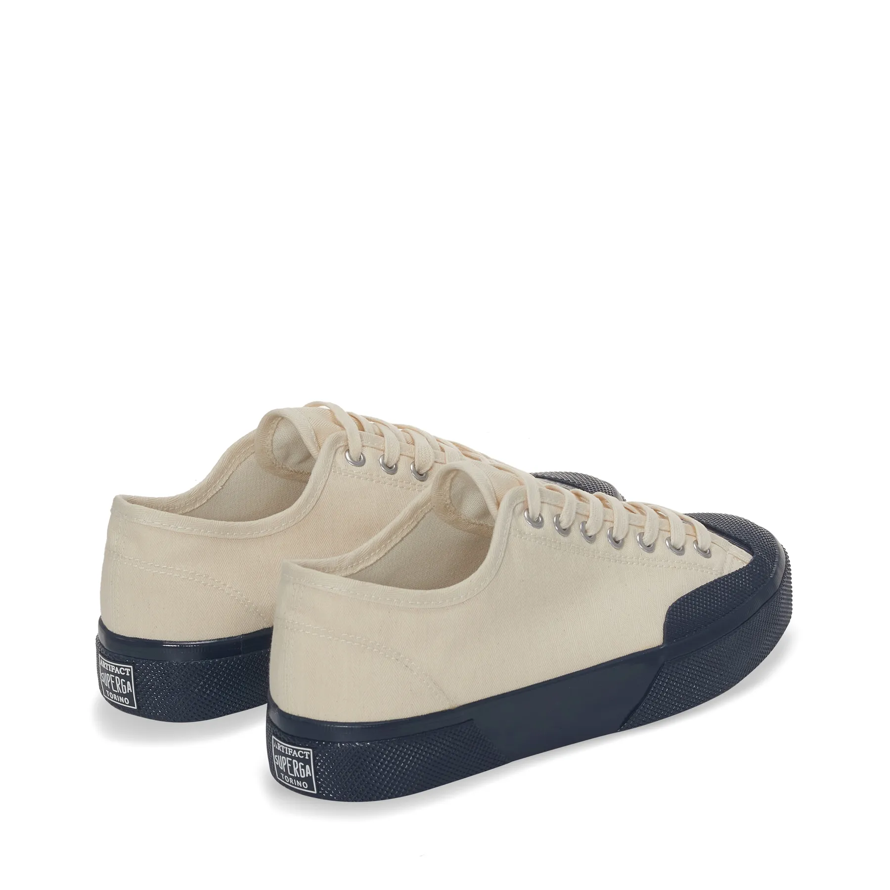 Bej 2432 Twisted Herringbone Erkek Bej-Siyah Sneaker