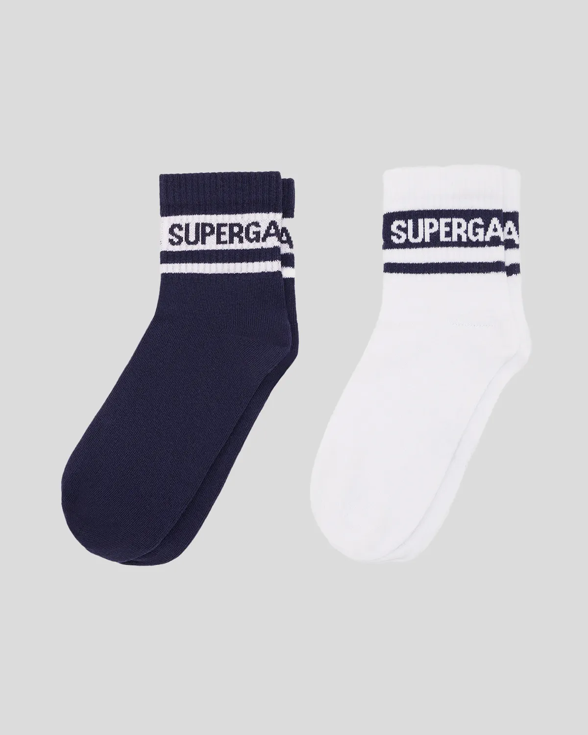 Beyaz Plinklop 2pack Unisex Beyaz-Lacivert Çorap