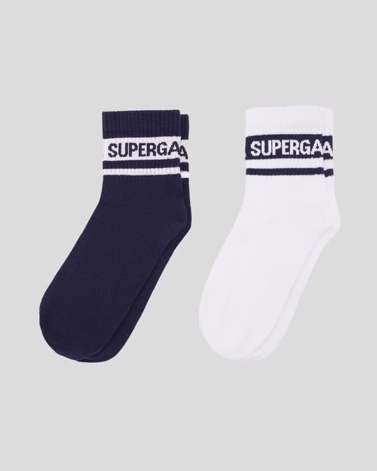 Beyaz Plinklop 2pack Unisex Beyaz-Lacivert Çorap - Superga®