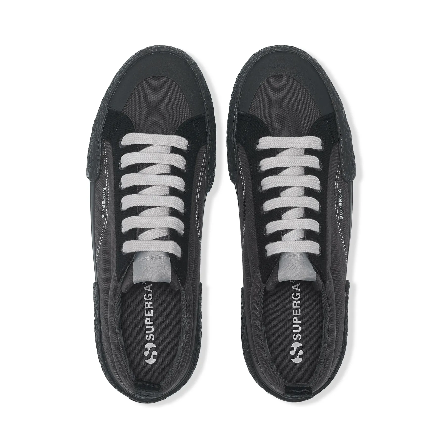 Gri 2660 Stripe Big Bumpers Block Unisex Gri-Siyah Bileksiz Sneaker