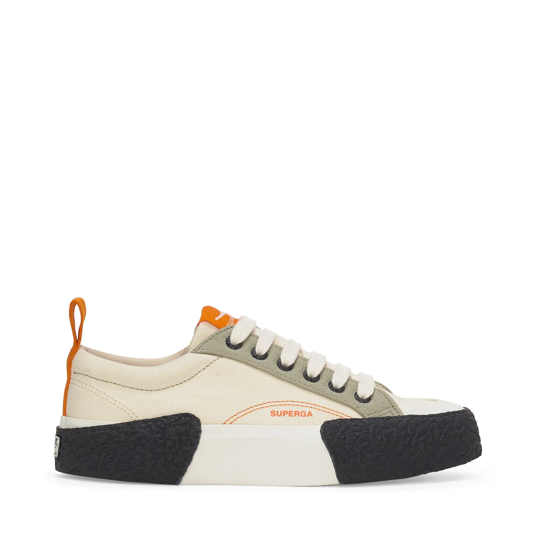 Beyaz 2660 Stripe Big Bumpers Block Unisex Beyaz-Turuncu-Yeşil Bileksiz Sneaker