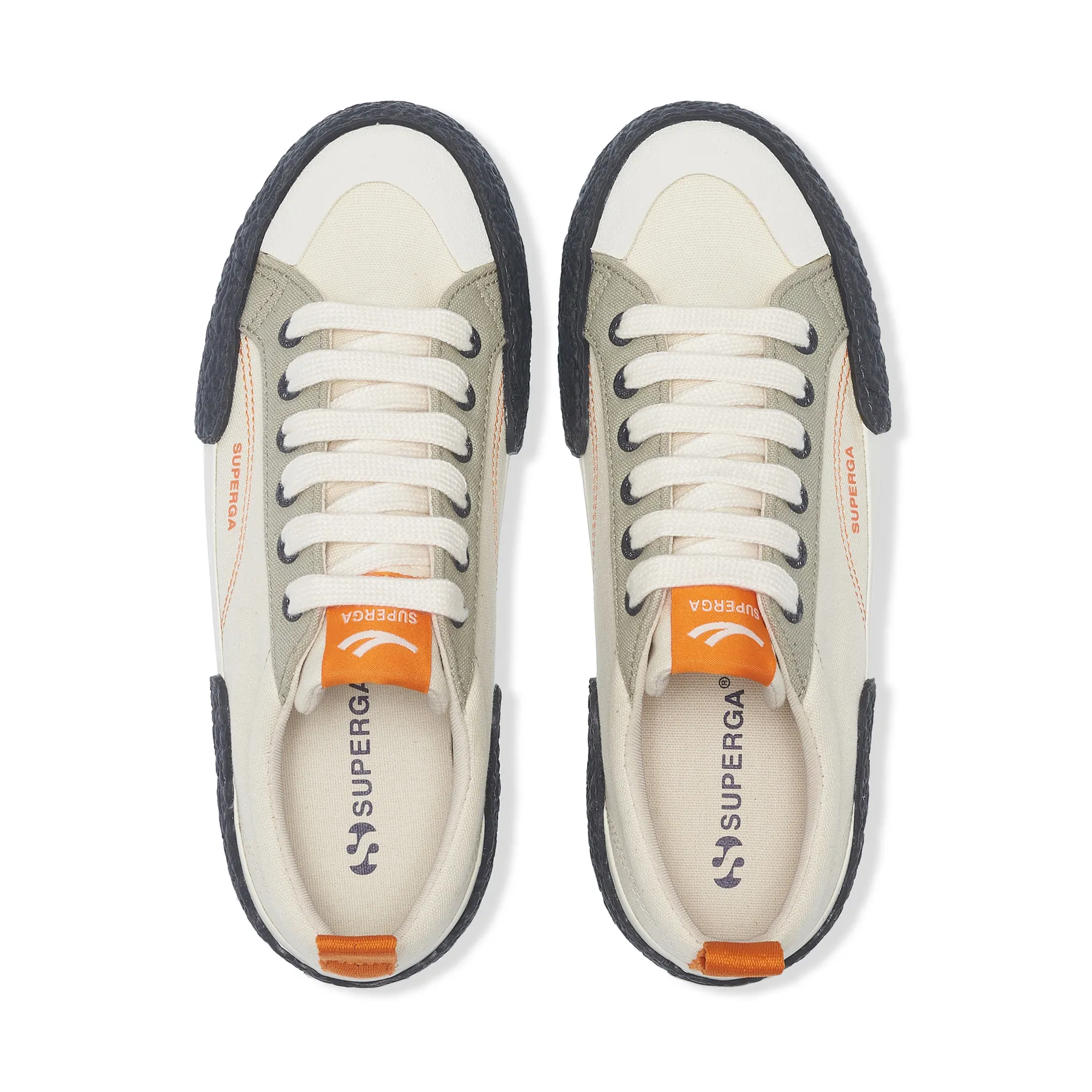 Beyaz 2660 Stripe Big Bumpers Block Unisex Beyaz-Turuncu-Yeşil Bileksiz Sneaker