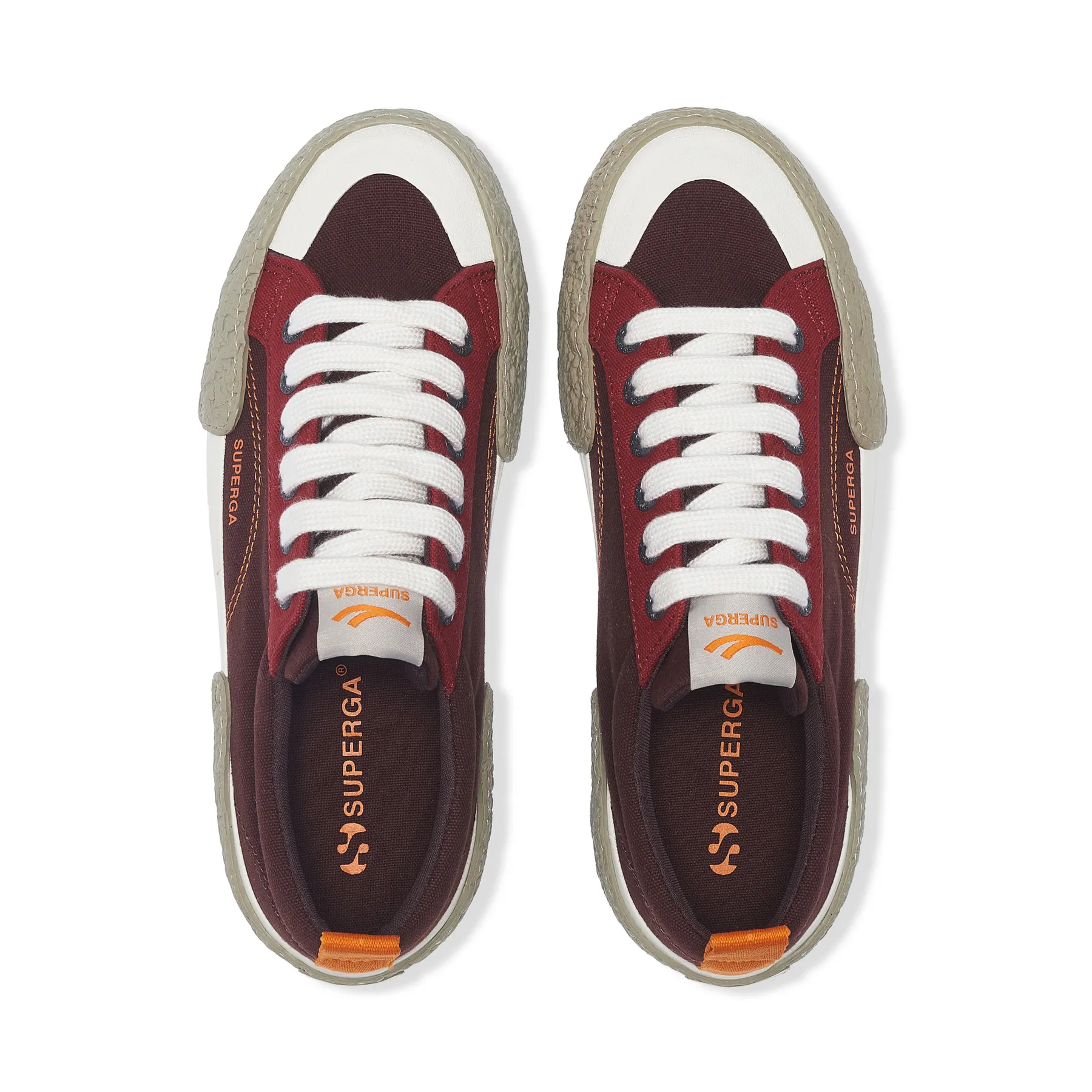 Kırmızı 2660 Stripe Big Bumpers Block Unisex Bordo Bileksiz Sneaker