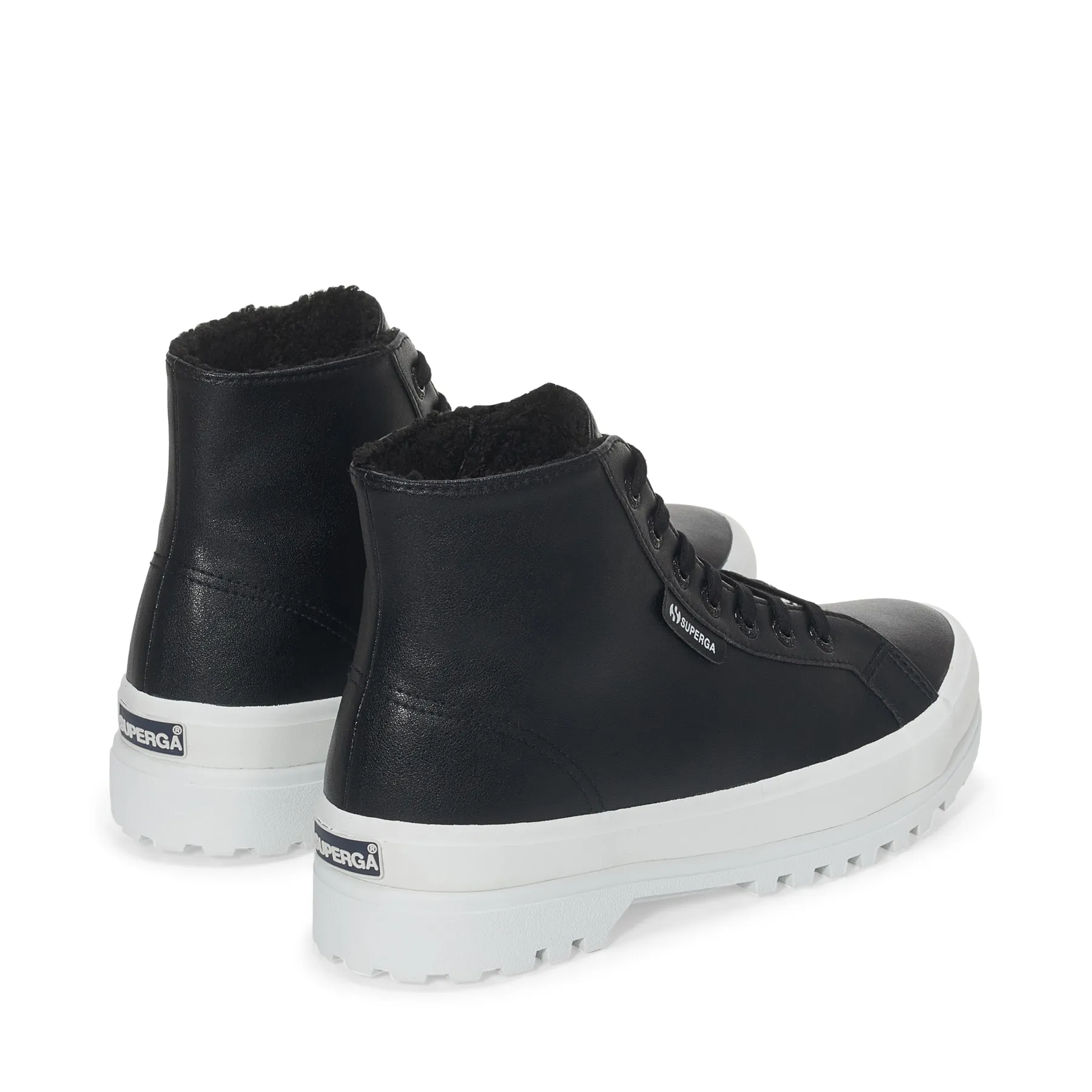 Siyah 2341 Alpina Vegan Faux Leather Fur Kadın Siyah Bot