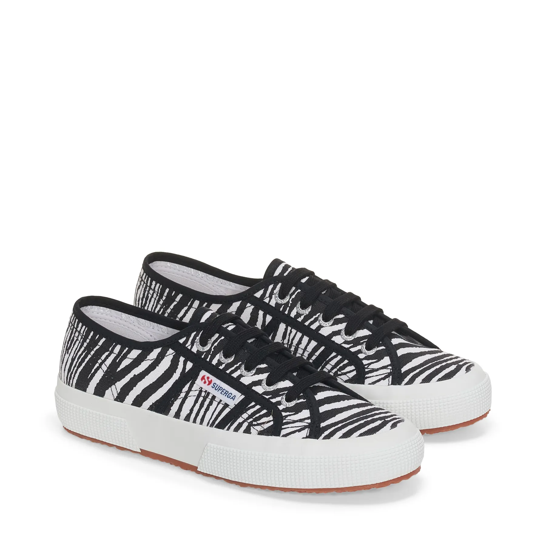 Siyah 2750 Zebra Print Kadın Siyah-Beyaz Bileksiz Sneaker