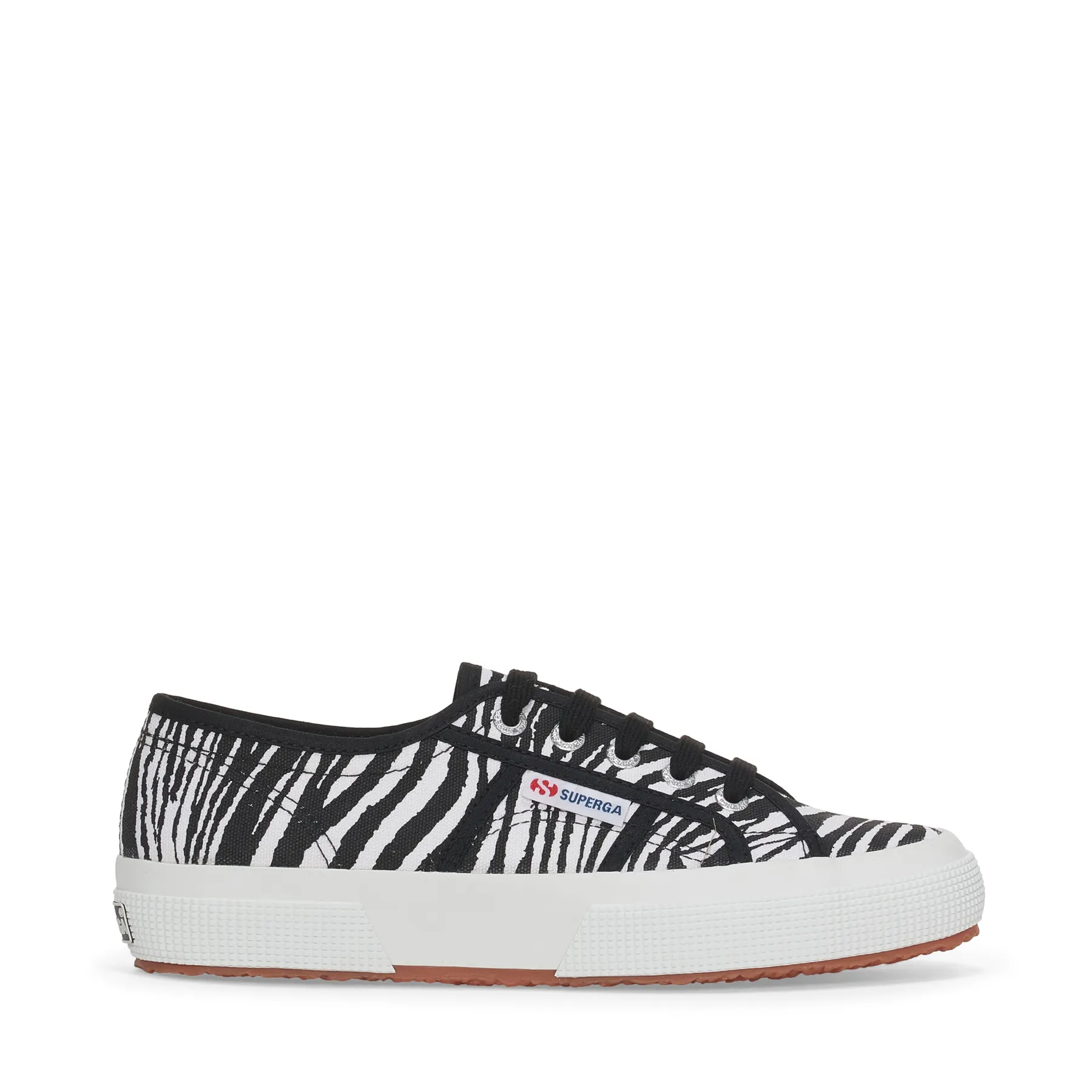 Siyah 2750 Zebra Print Kadın Siyah-Beyaz Bileksiz Sneaker