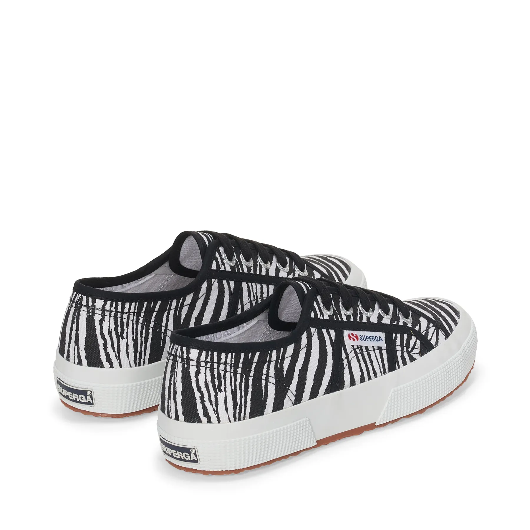 Siyah 2750 Zebra Print Kadın Siyah-Beyaz Bileksiz Sneaker