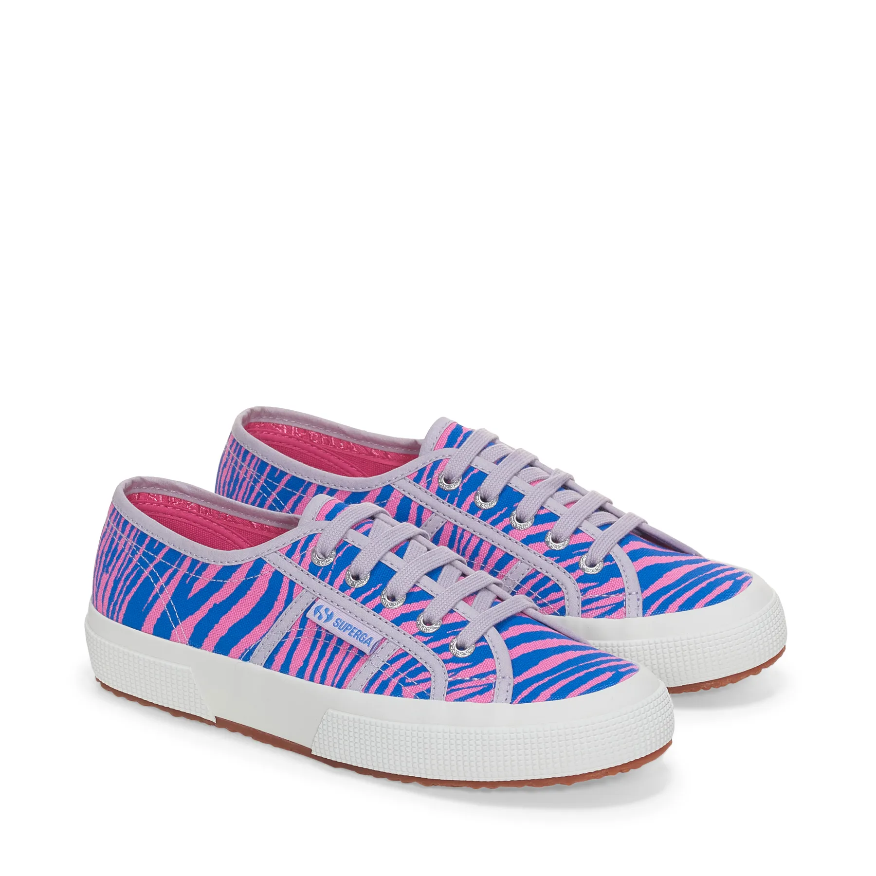 Mavi 2750 Zebra Print Kadın Mavi-Pembe Bileksiz Sneaker