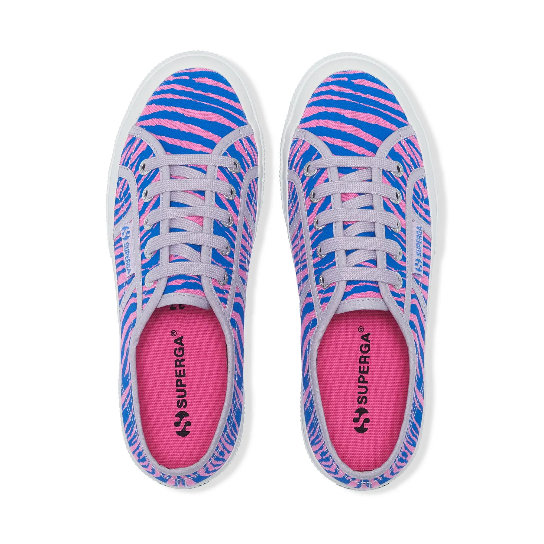 Mavi 2750 Zebra Print Kadın Mavi-Pembe Bileksiz Sneaker