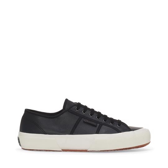 Siyah 2750 Og Leather Unisex Siyah-Beyaz Bileksiz Sneaker - Superga®