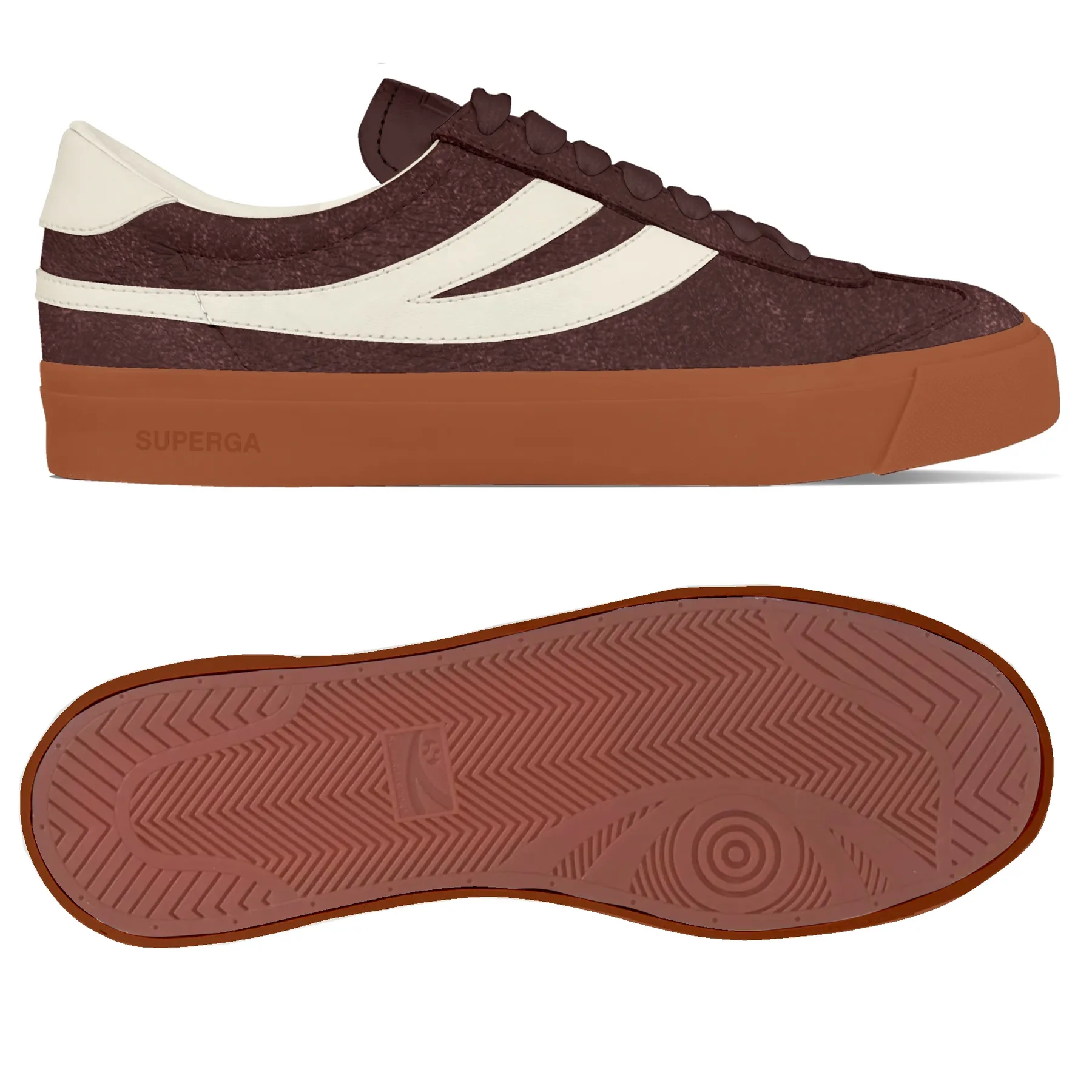 Kahverengi 4834 Club S Swallow Suede Unisex Kahverengi-Beyaz Bileksiz Sneaker