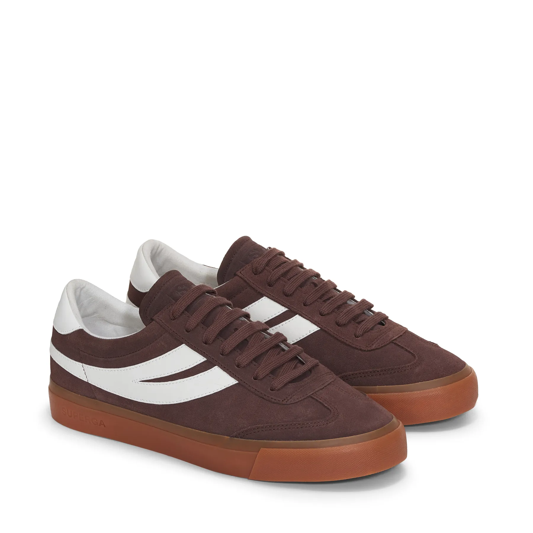 Kahverengi 4834 Club S Swallow Suede Unisex Kahverengi-Beyaz Bileksiz Sneaker