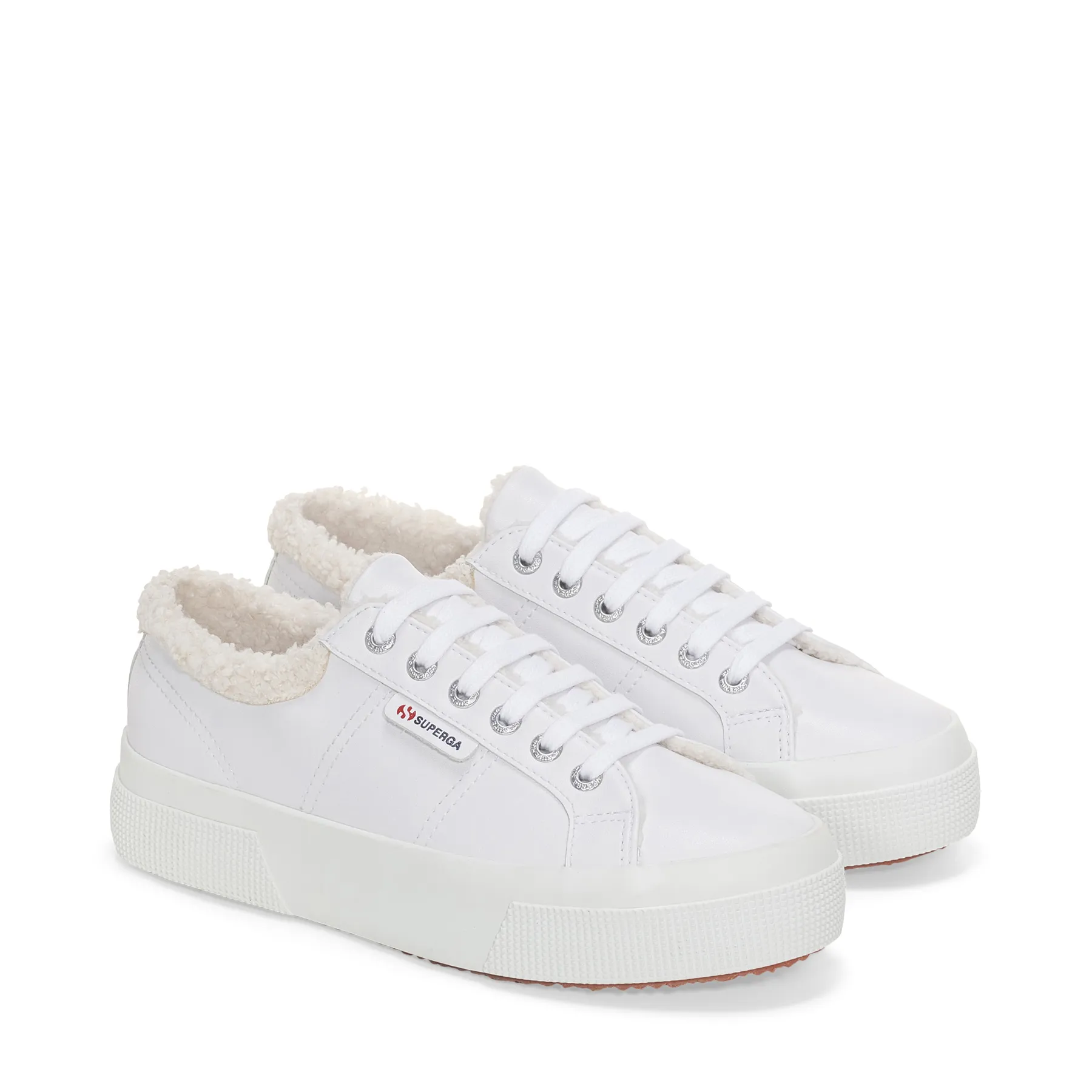 Mavi 2740 Platform Vegan Faux Leather Fur Kadın Mavi Bileksiz Sneaker