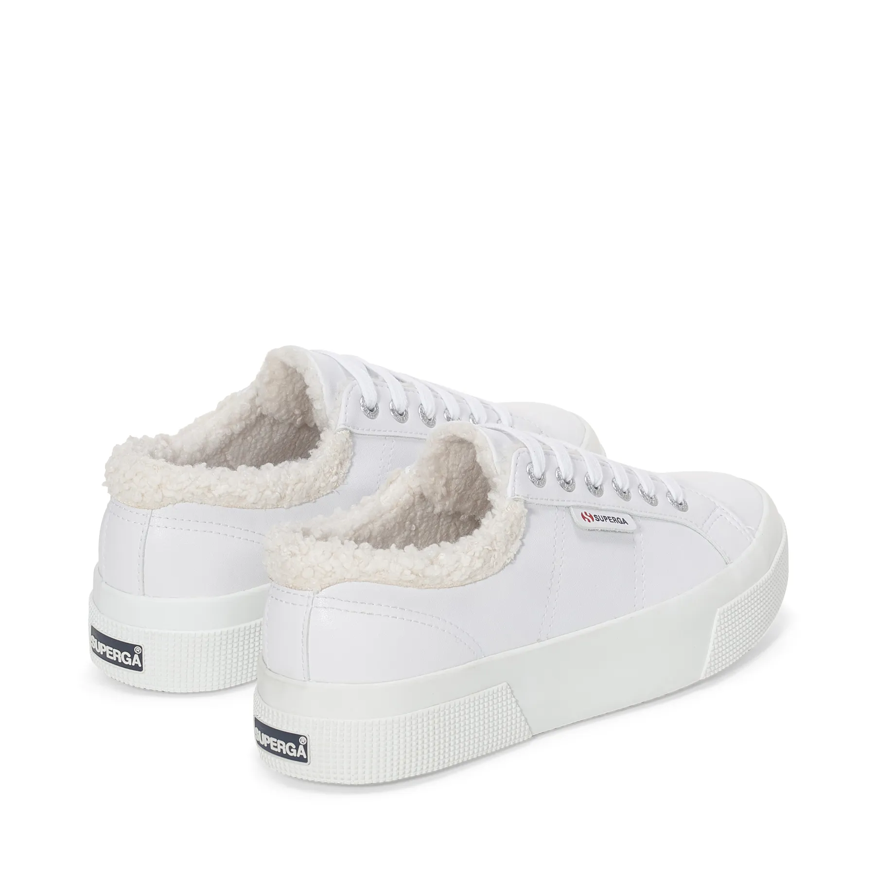 Mavi 2740 Platform Vegan Faux Leather Fur Kadın Mavi Bileksiz Sneaker