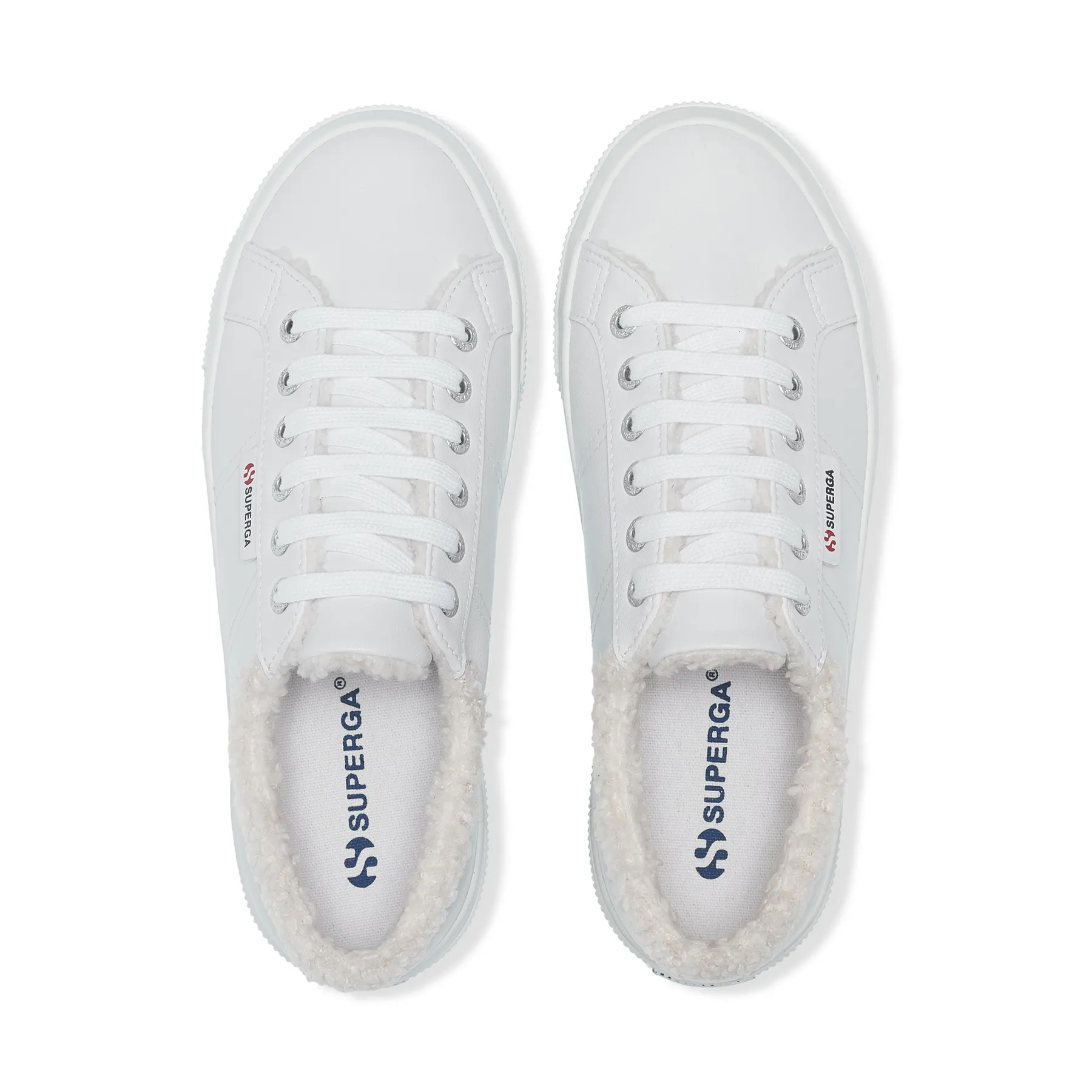 Mavi 2740 Platform Vegan Faux Leather Fur Kadın Mavi Bileksiz Sneaker
