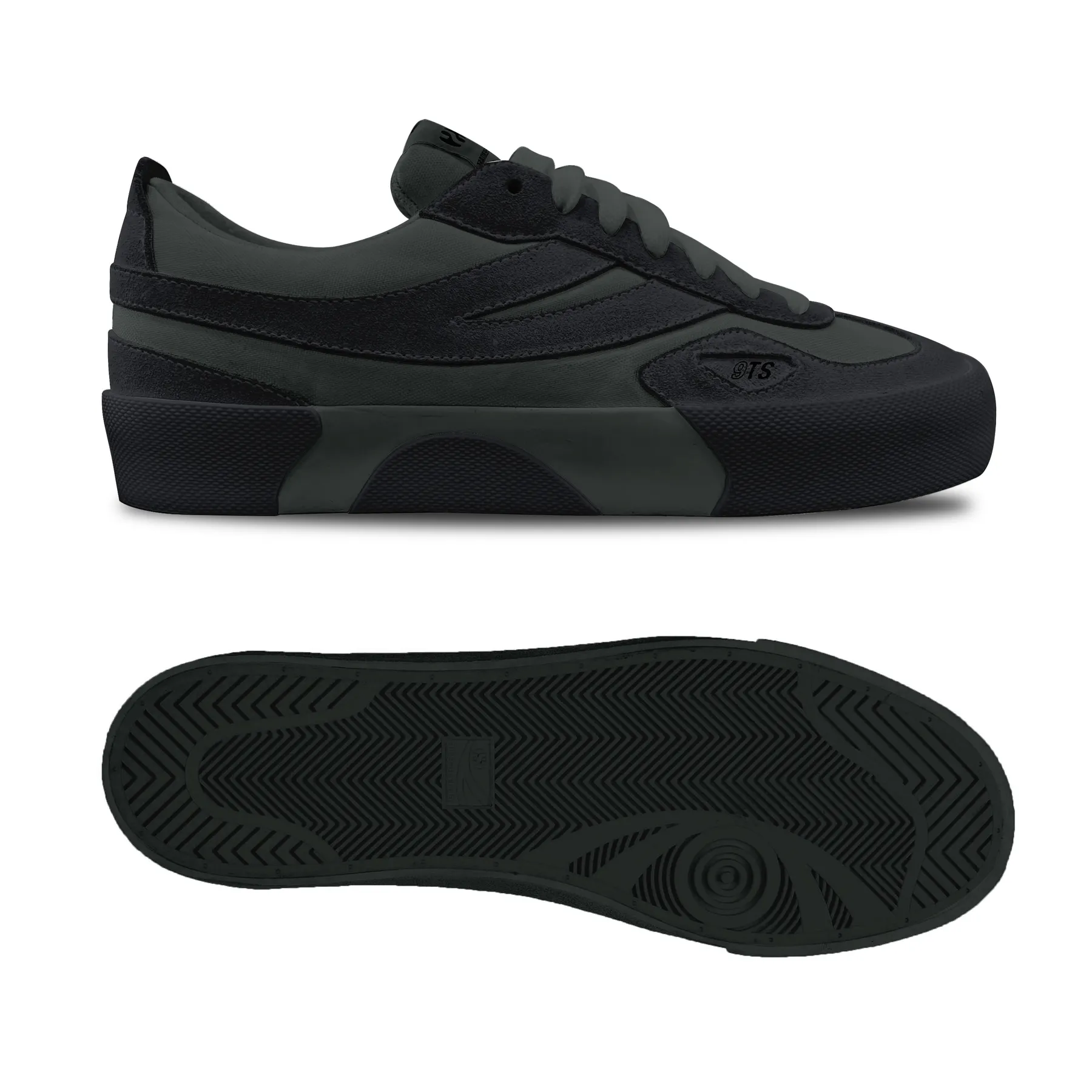 Gri 1499 9ts Court Unisex Gri-Siyah Bileksiz Sneaker