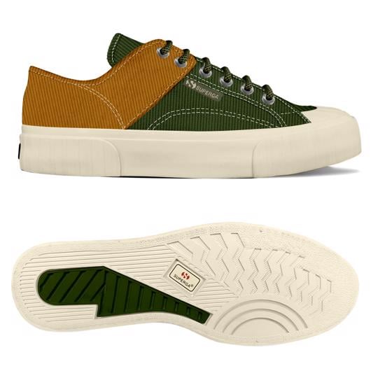 Yeşil 2630 Panels Corduroy Unisex Natural Bileksiz Sneaker - Superga®