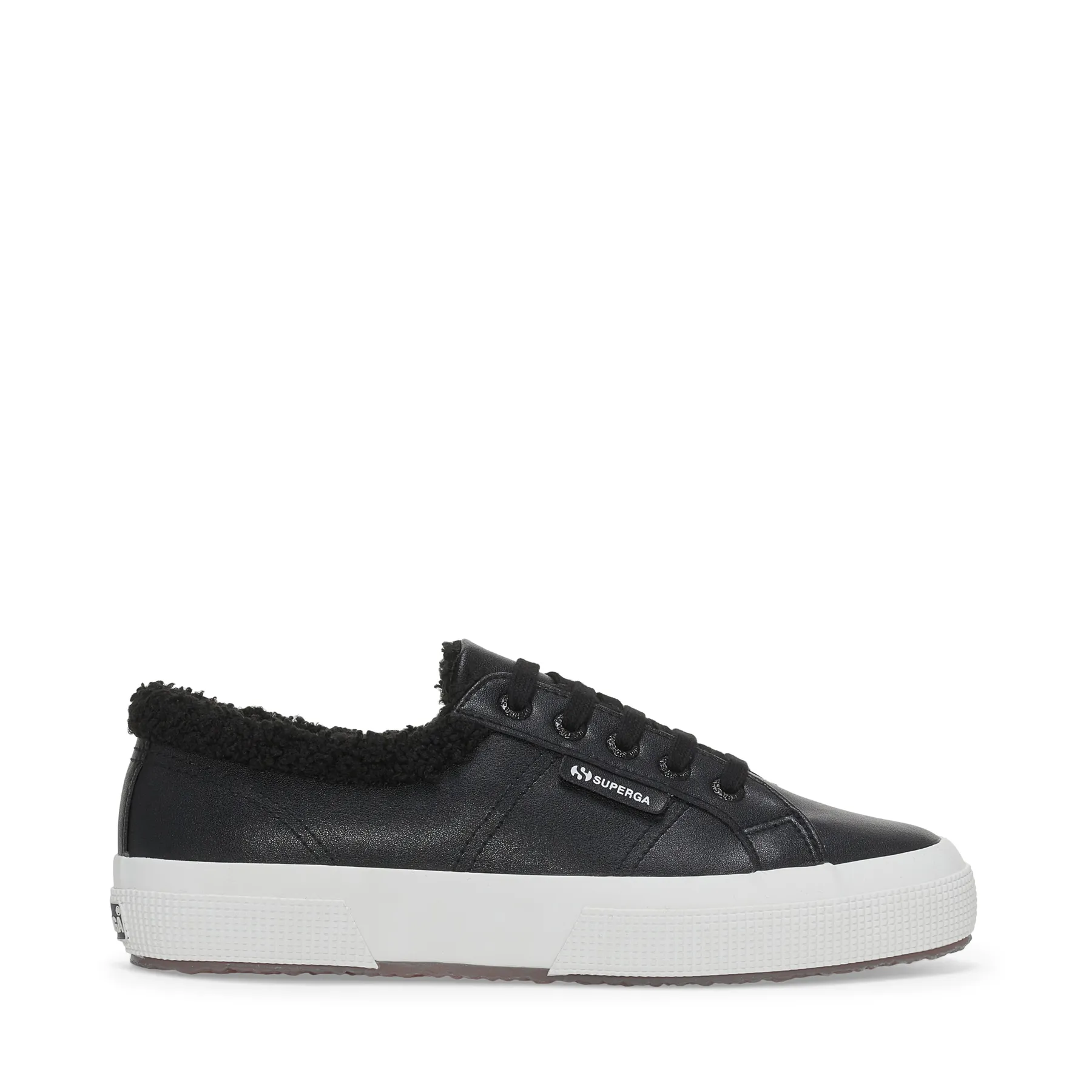 Siyah 2750 Vegan Faux Leather Fur Unisex Siyah Bileksiz Sneaker