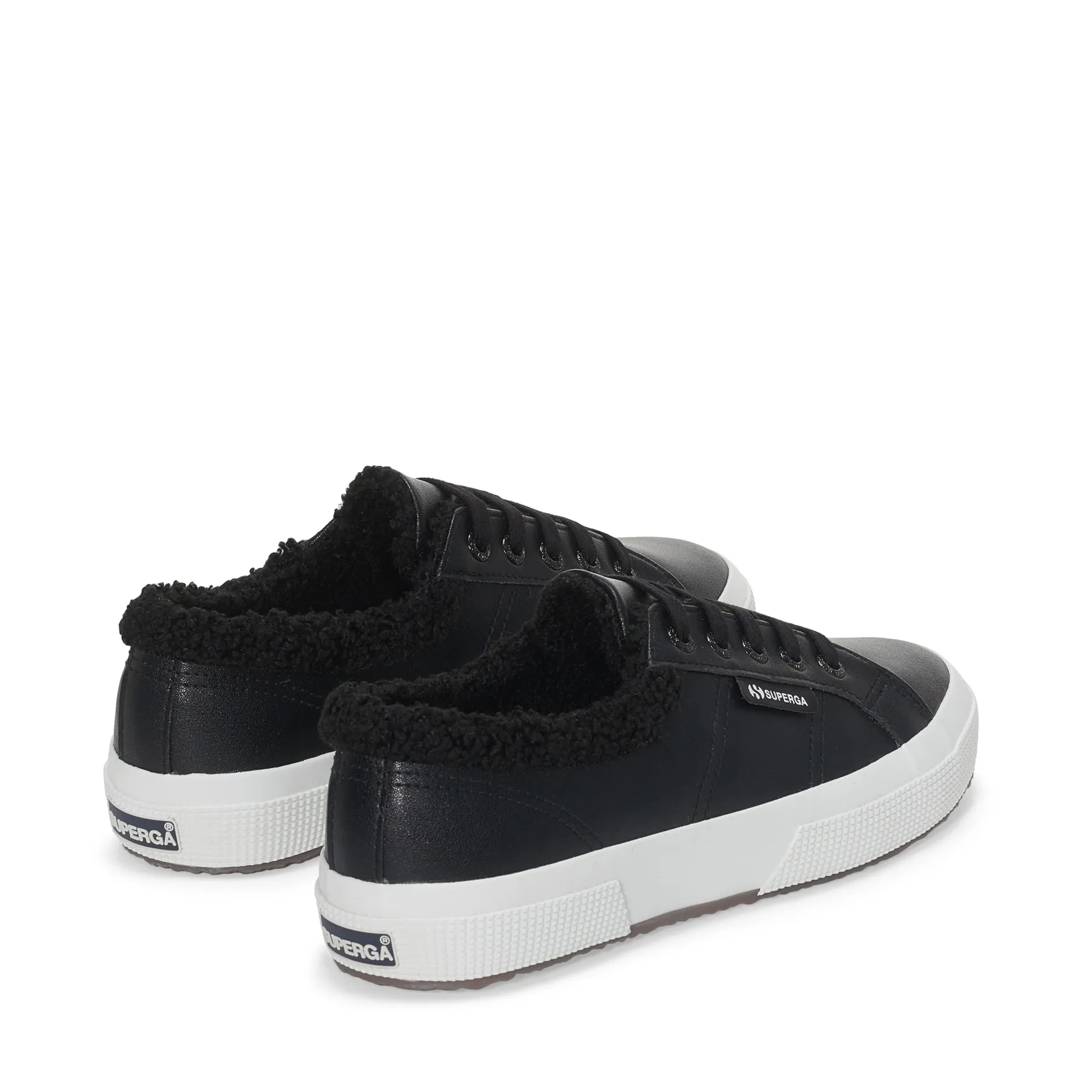Siyah 2750 Vegan Faux Leather Fur Unisex Siyah Bileksiz Sneaker