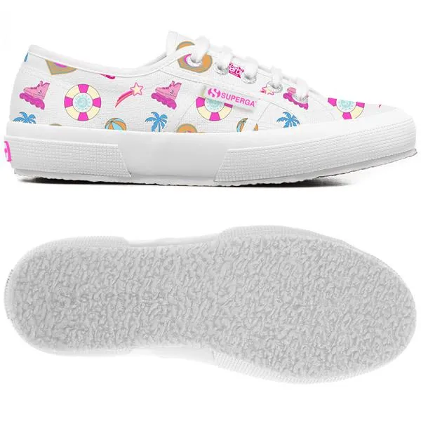 Beyaz 2750 Barbie Movie Print Kadın Beyaz Sneaker