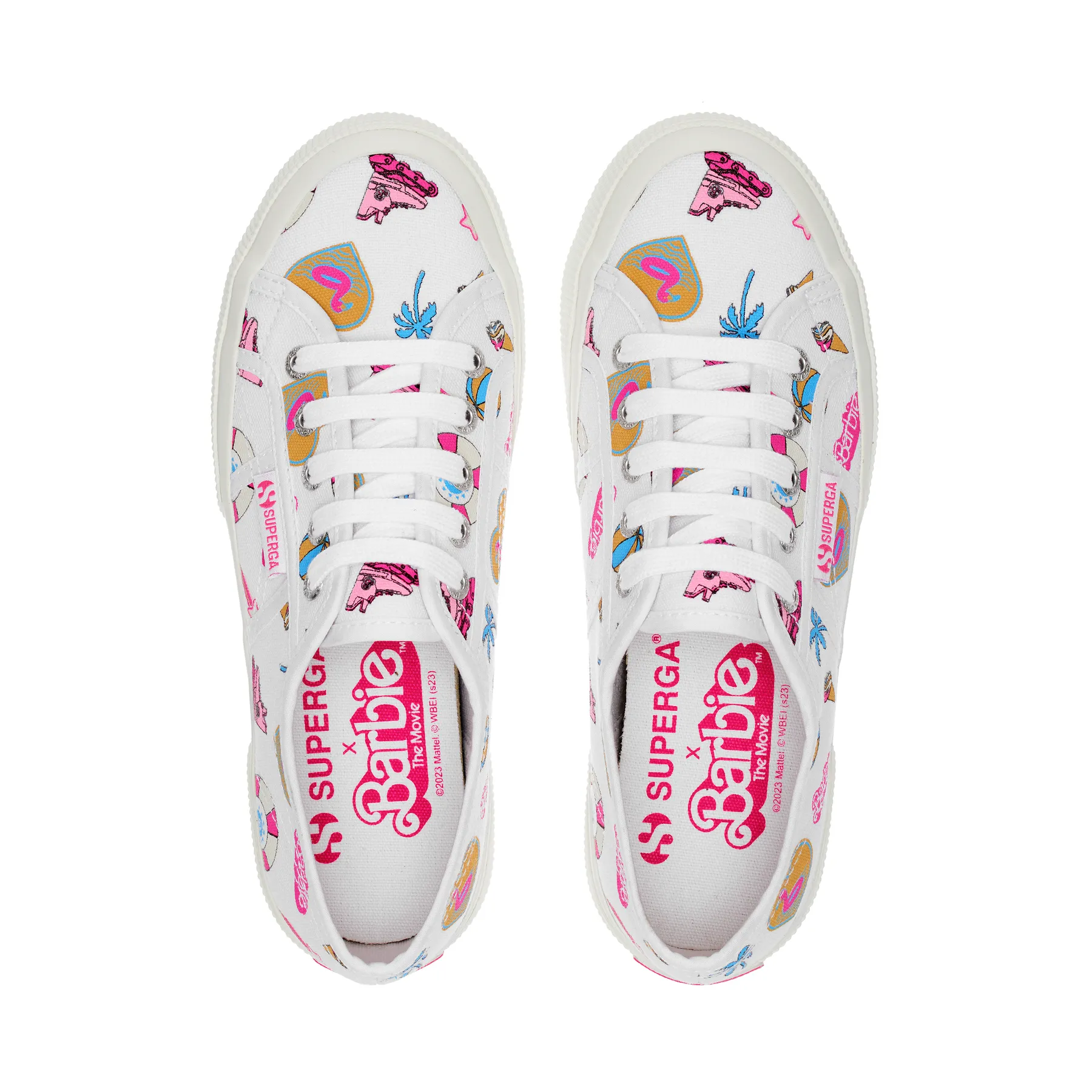 Beyaz 2750 Barbie Movie Print Kadın Beyaz Sneaker