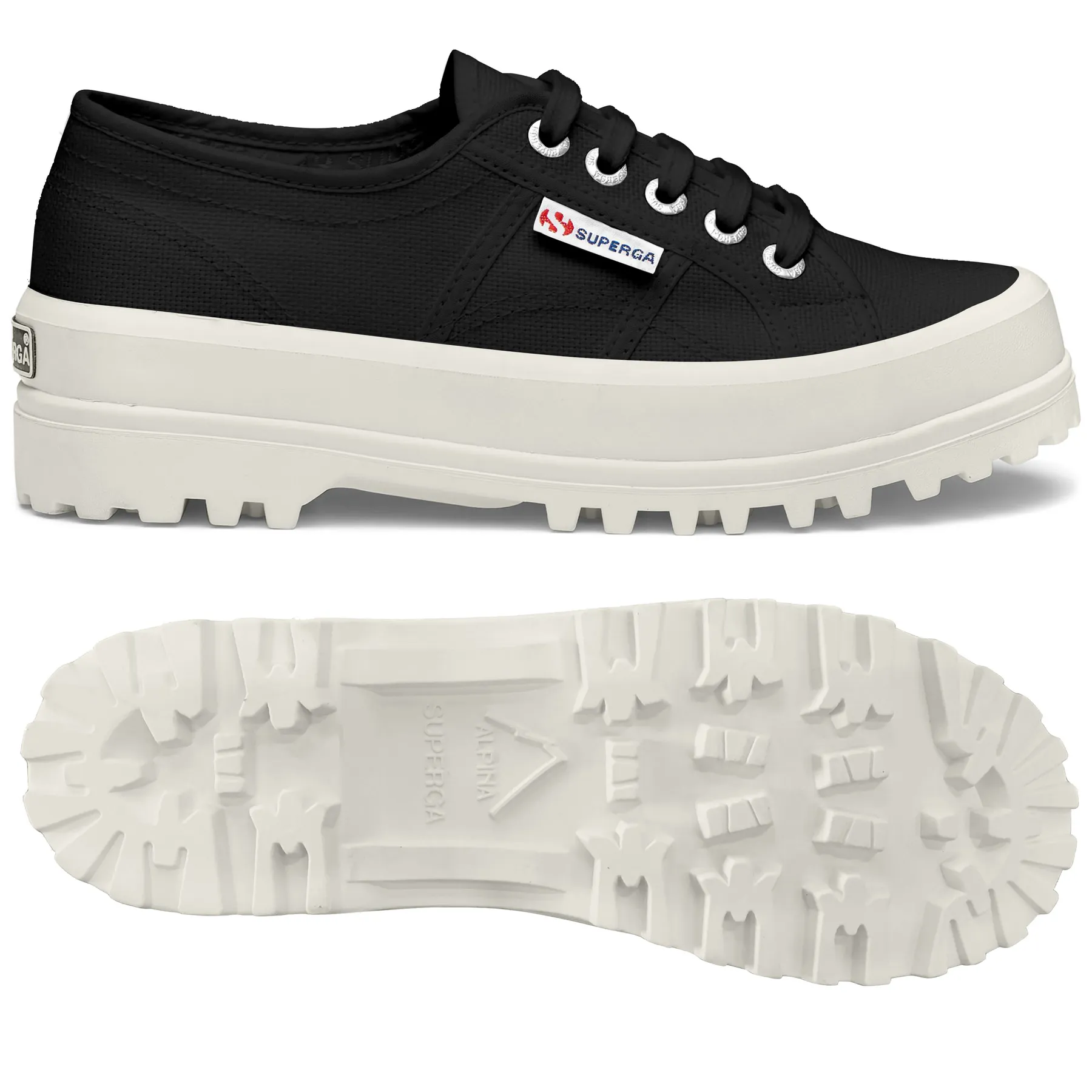 Siyah 2555 Alpina Unisex Siyah-Bej Bileksiz Sneaker