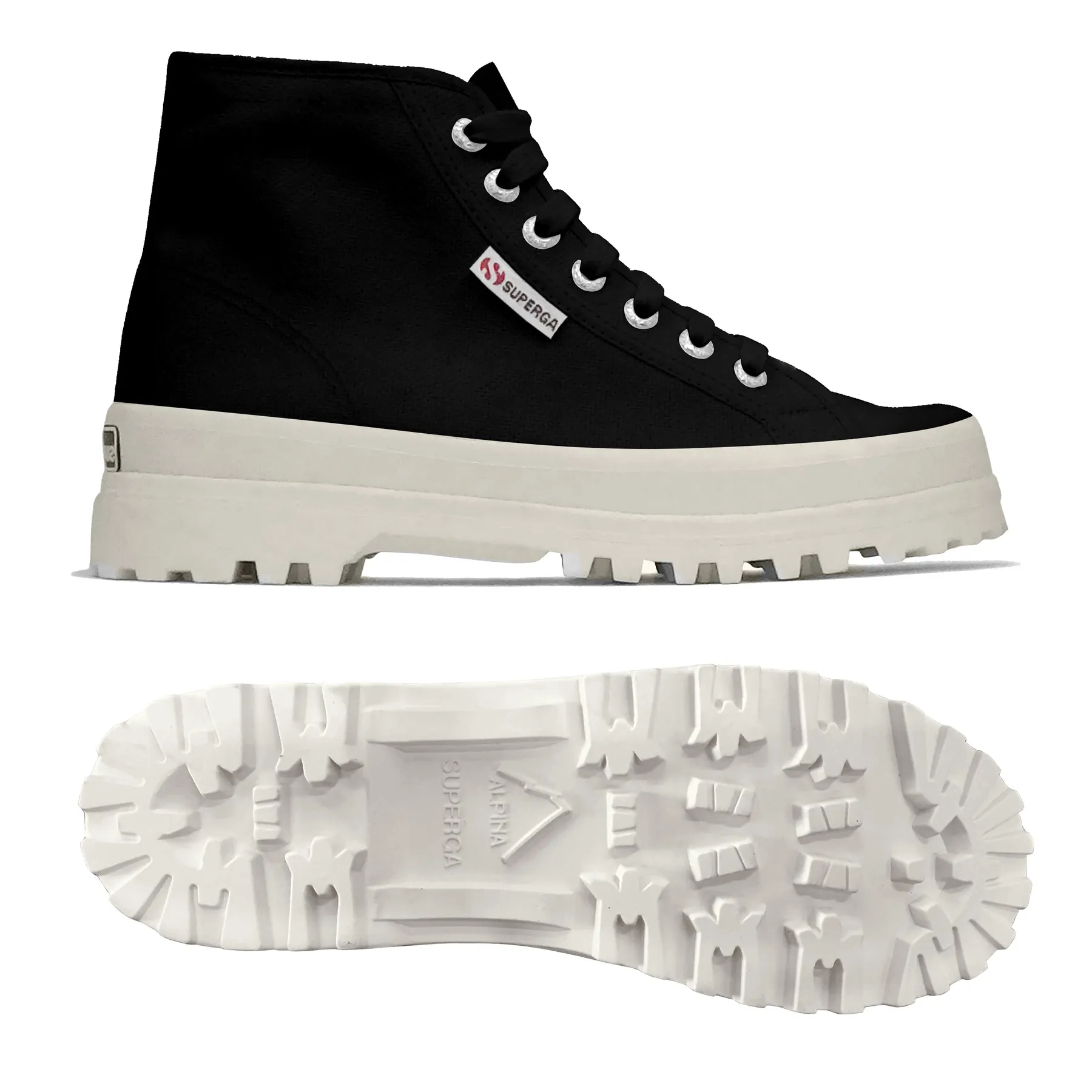 Siyah 2341 Alpina Unisex Siyah-Bej Bilekli Sneaker