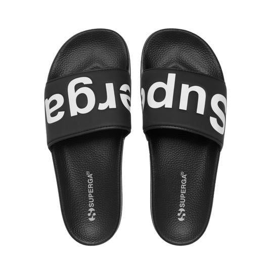 Siyah 1908 Slides Polysoft Unisex Siyah - Beyaz Terlik - Superga®