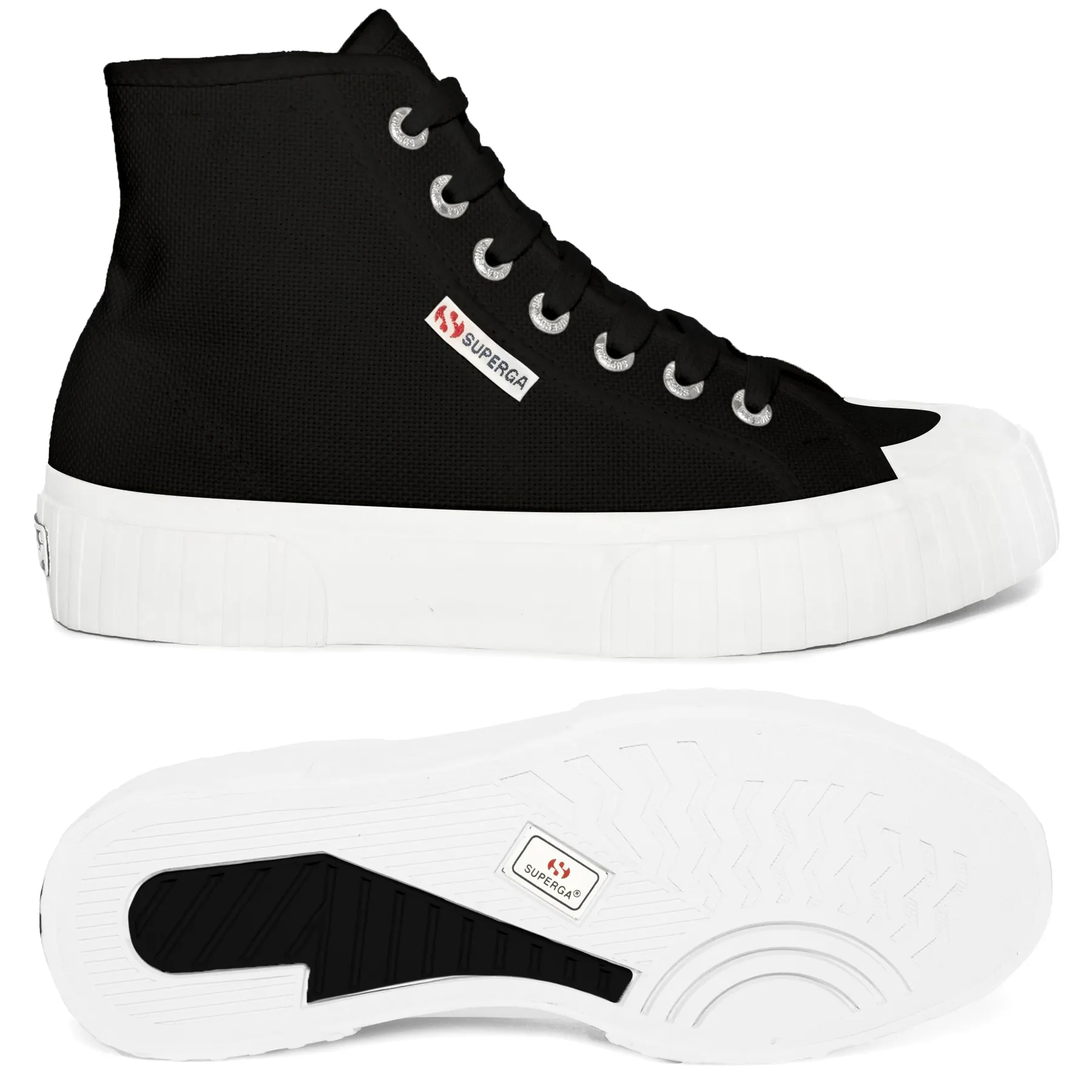Siyah 2696 Stripe Kadın Siyah Bilekli Sneaker