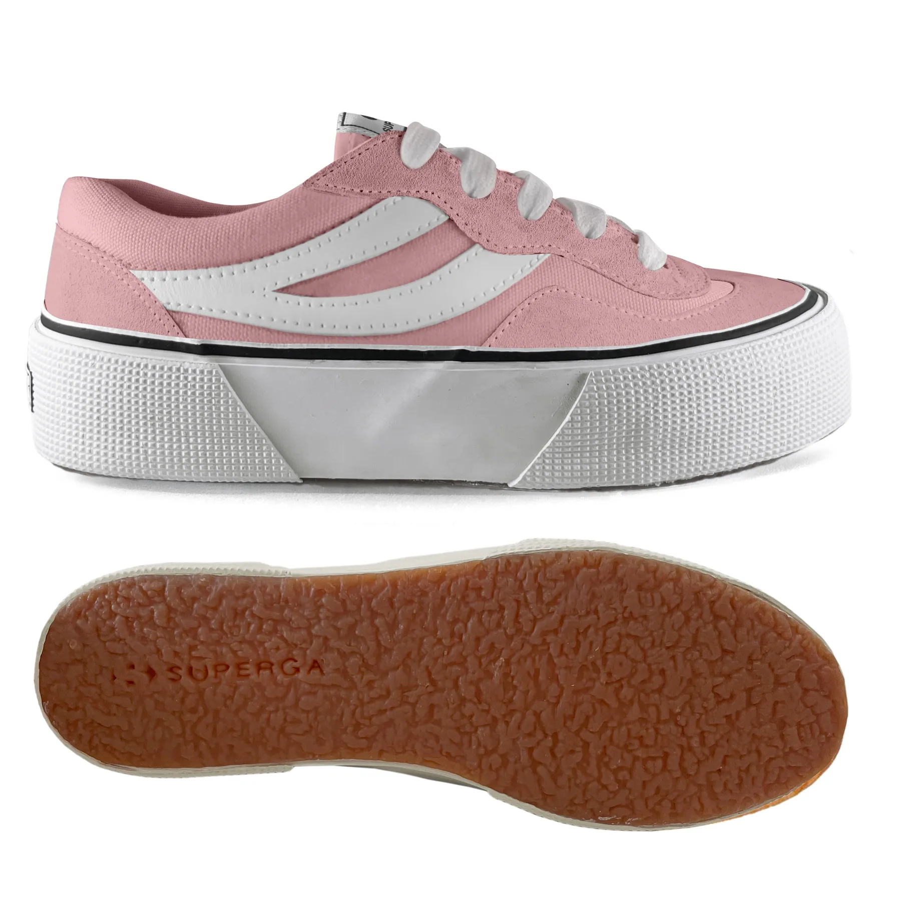 Pembe 3041 Revolley Colorblock Platform Kadın Pembe Platform Sneaker