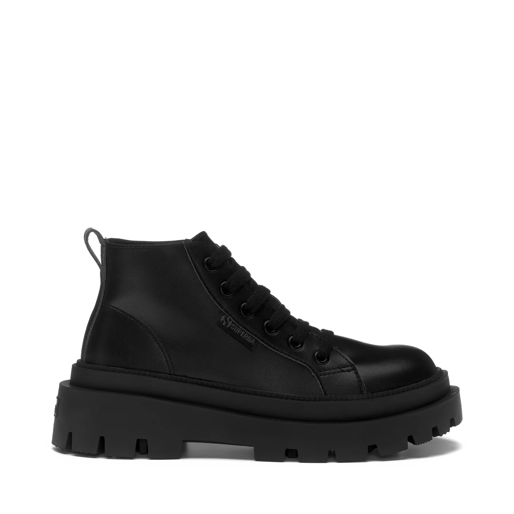 Siyah 3052 Alpina Apex Mid Vegan Faux Leather Kadın Siyah Bot