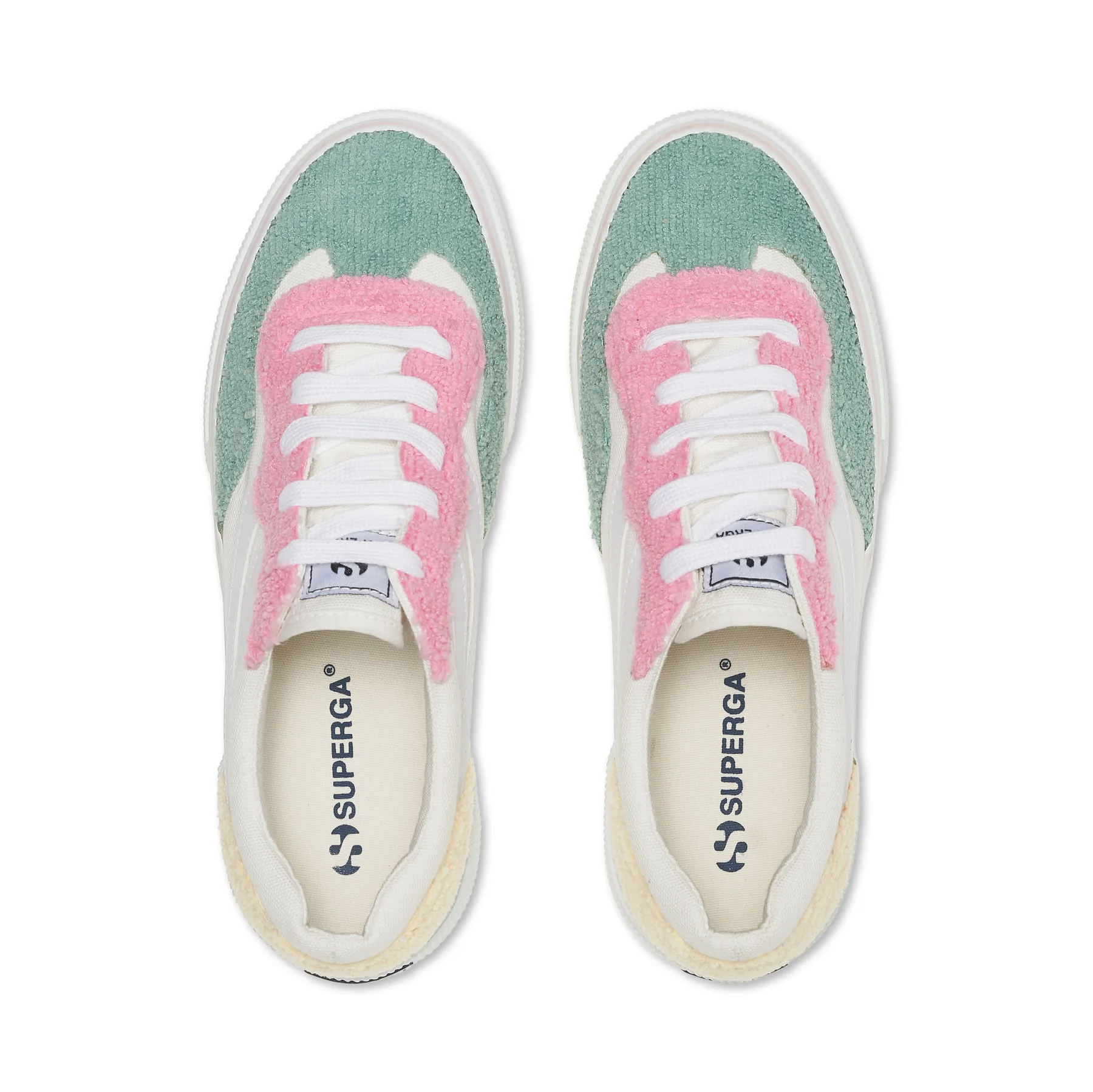 Beyaz 3041 Revolley Platform Terry Cloth Kadın Beyaz Platform Sneaker