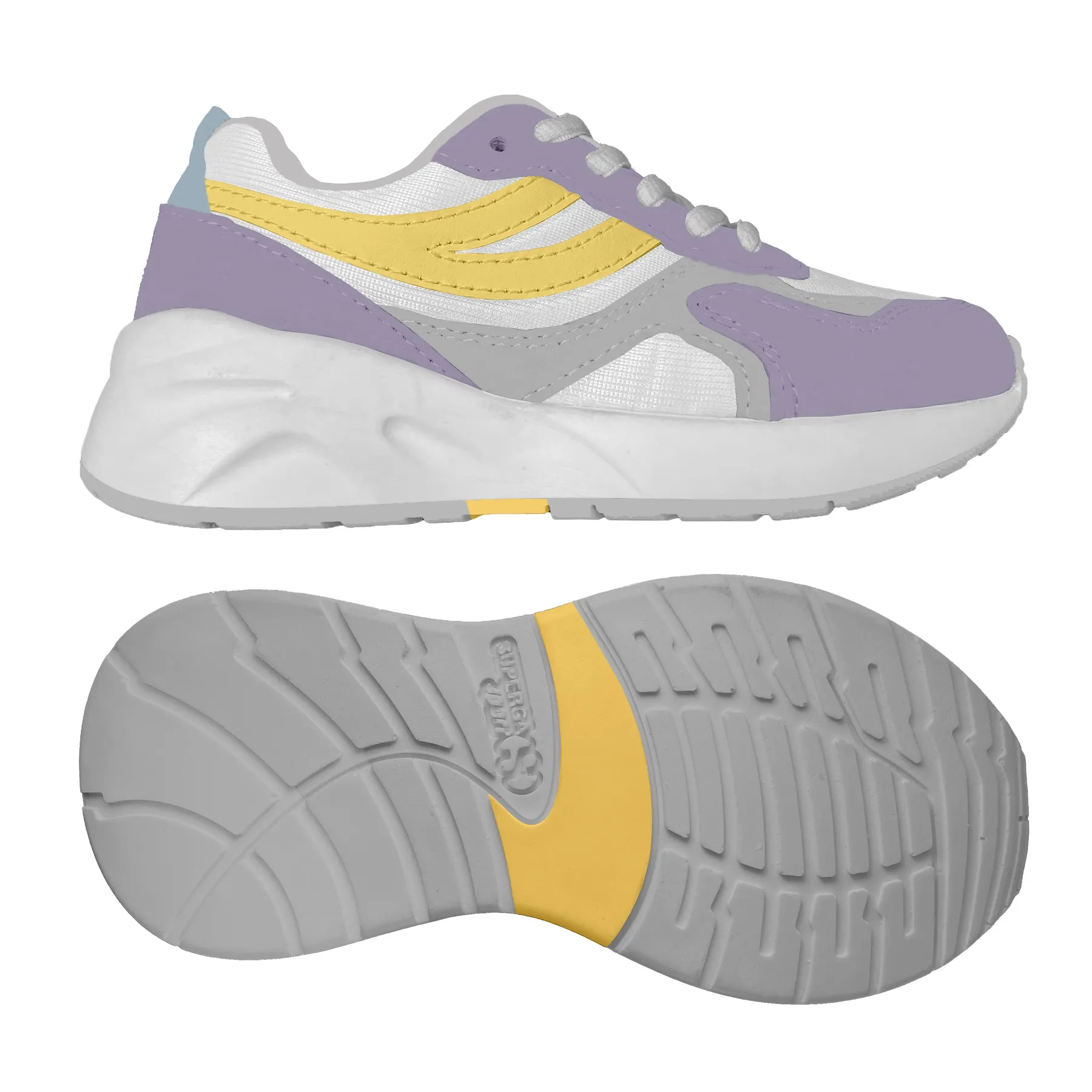 Gri 4073 Kids Training Poly Suede Çocuk Unisex Gri-Sarı Spor Ayakkabı