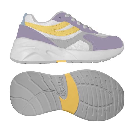 Gri 4073 Kids Training Poly Suede Çocuk Unisex Gri-Sarı Spor Ayakkabı - Superga®