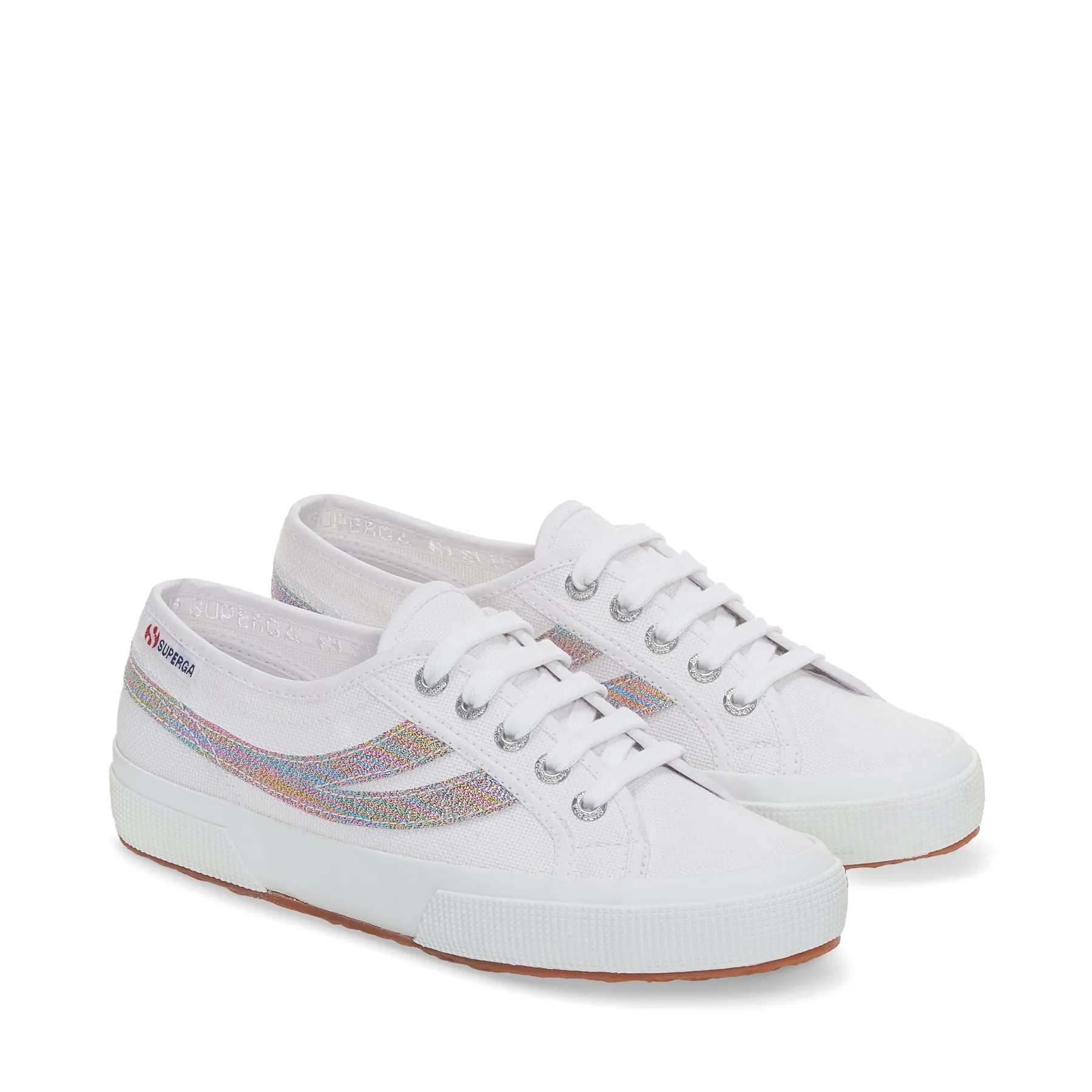 Beyaz 2953 Swallow Tail Lame Kadın Beyaz Bileksiz Sneaker