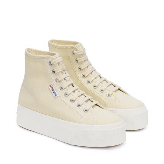Bej 2708 Hi Top Kadın Açık Bej Bilekli Sneaker - Superga®